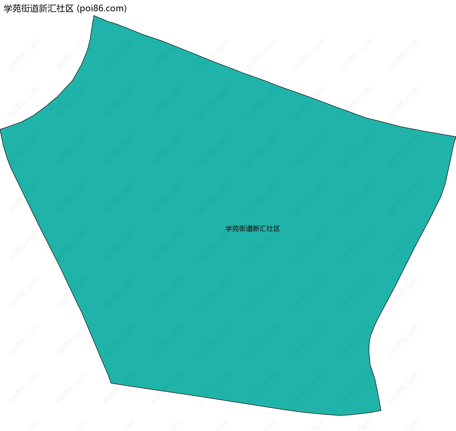 学苑街道新汇社区边界地图