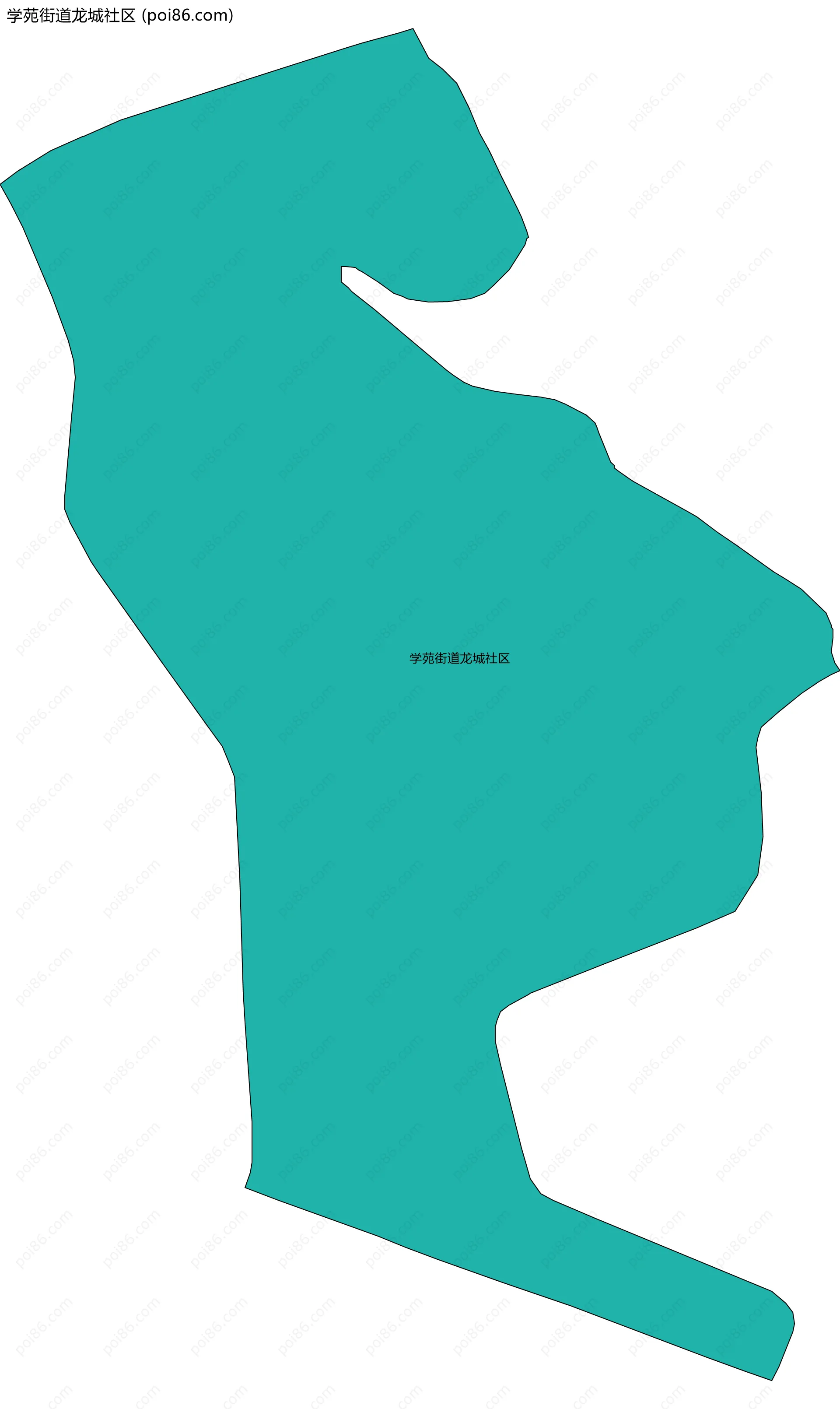 学苑街道龙城社区边界地图