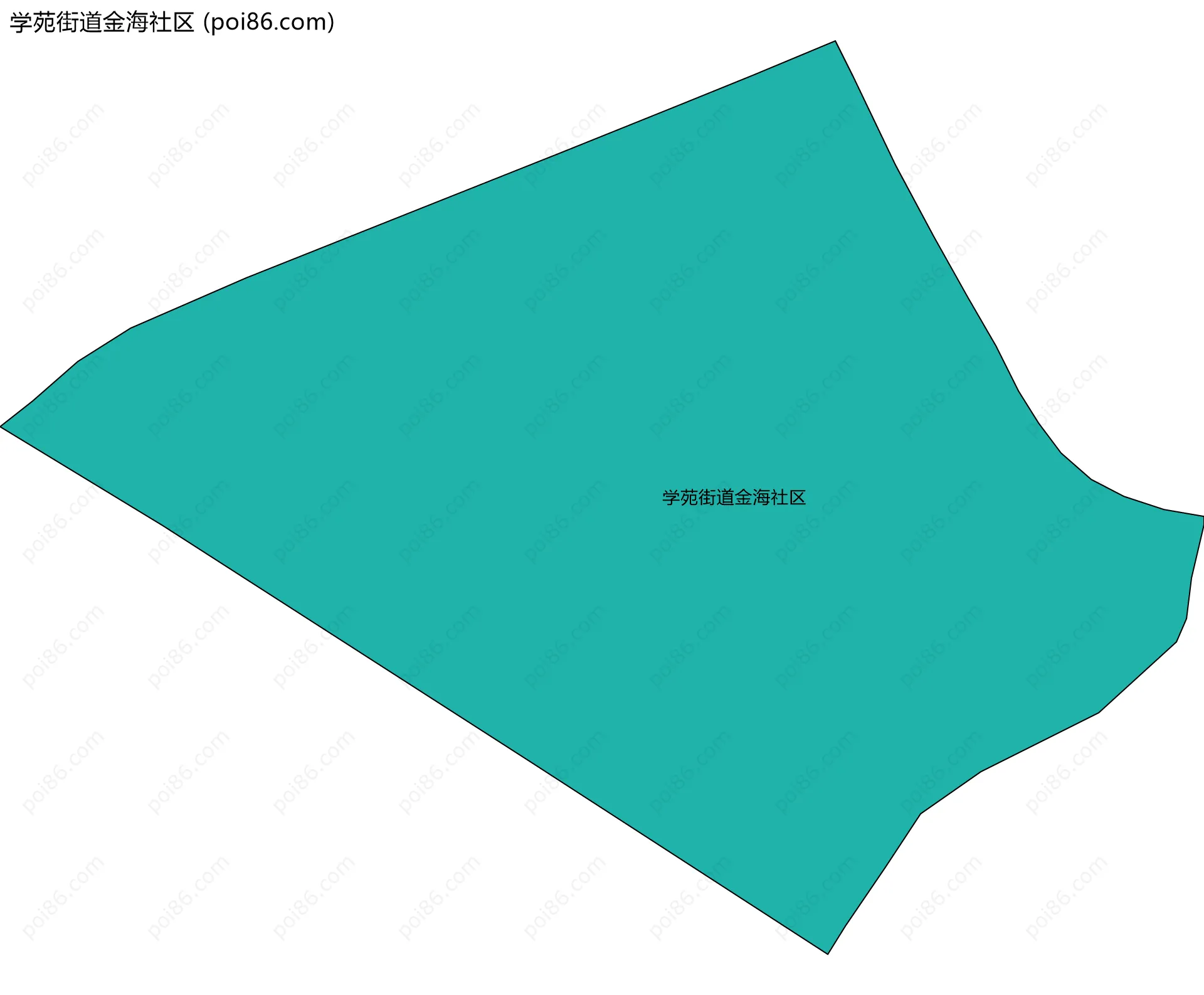 学苑街道金海社区边界地图