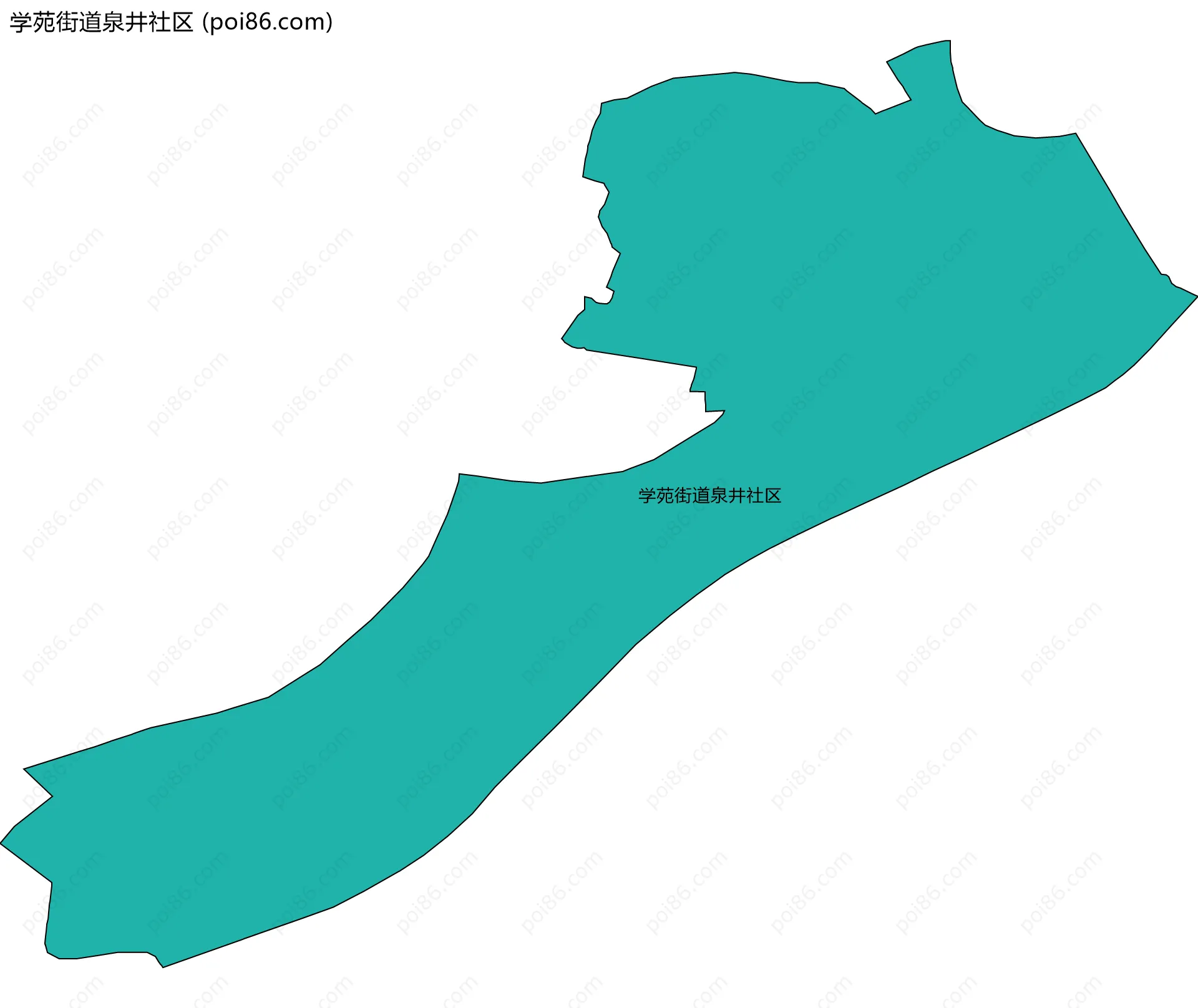学苑街道泉井社区边界地图