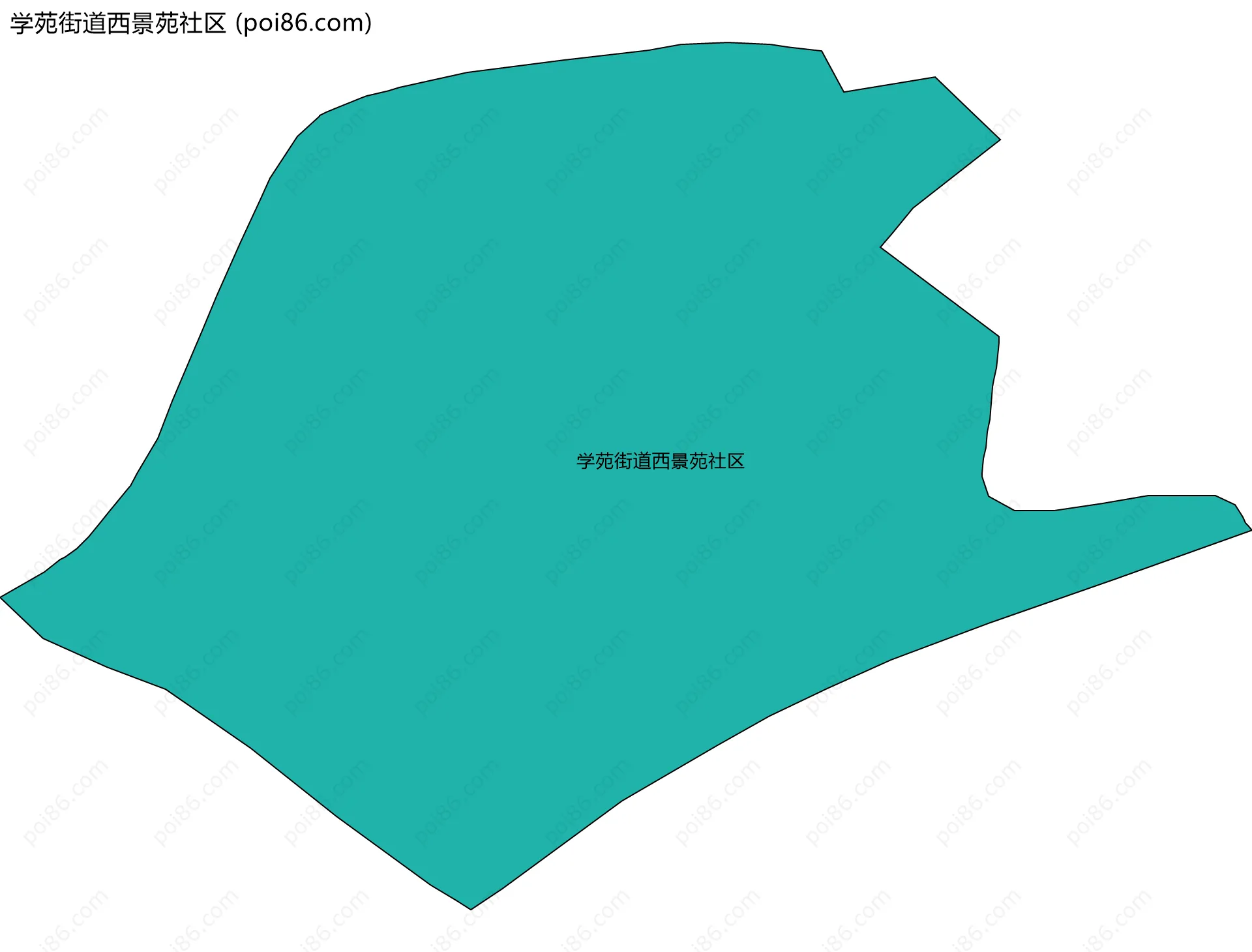 学苑街道西景苑社区边界地图