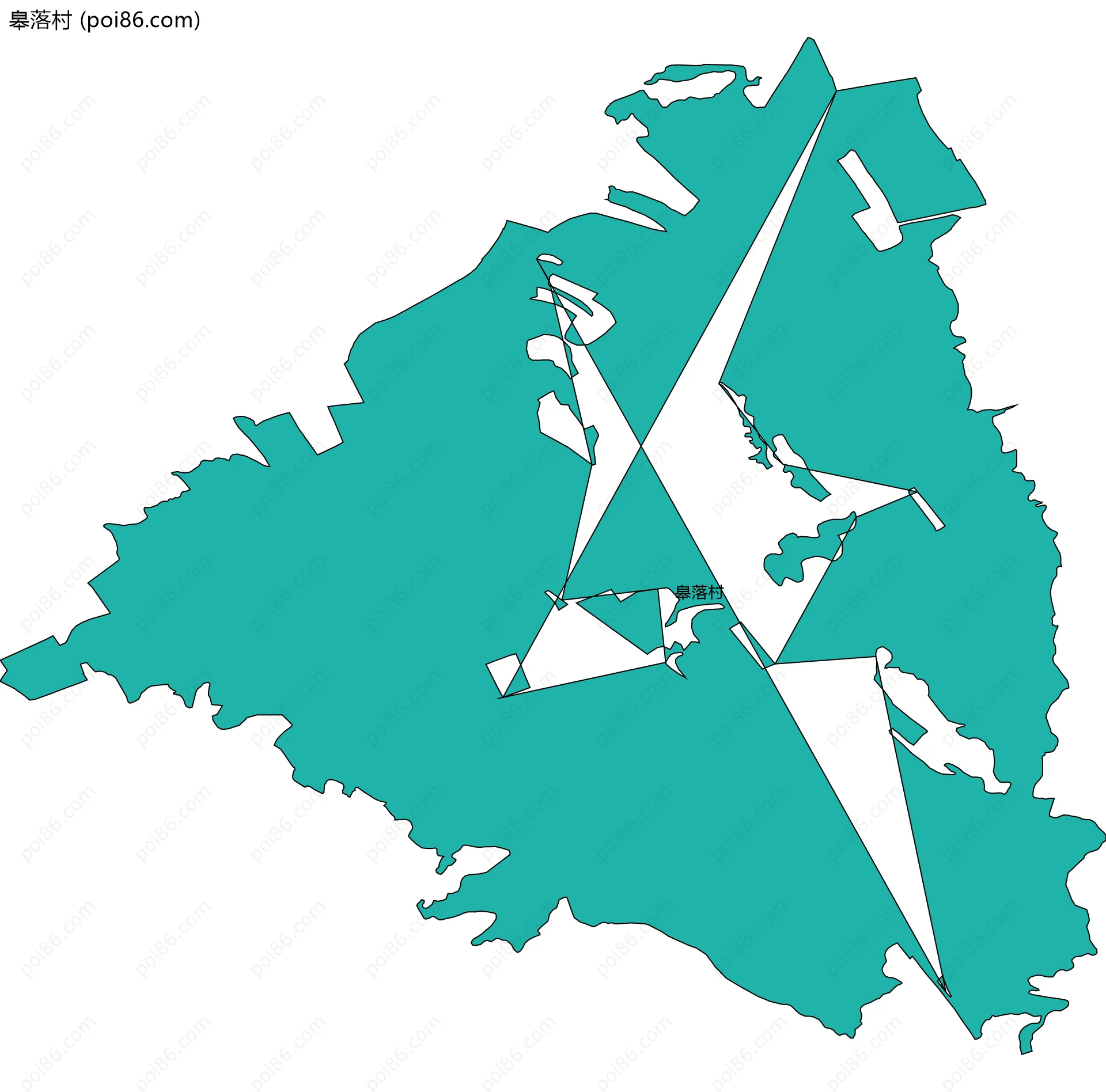 皋落村边界地图