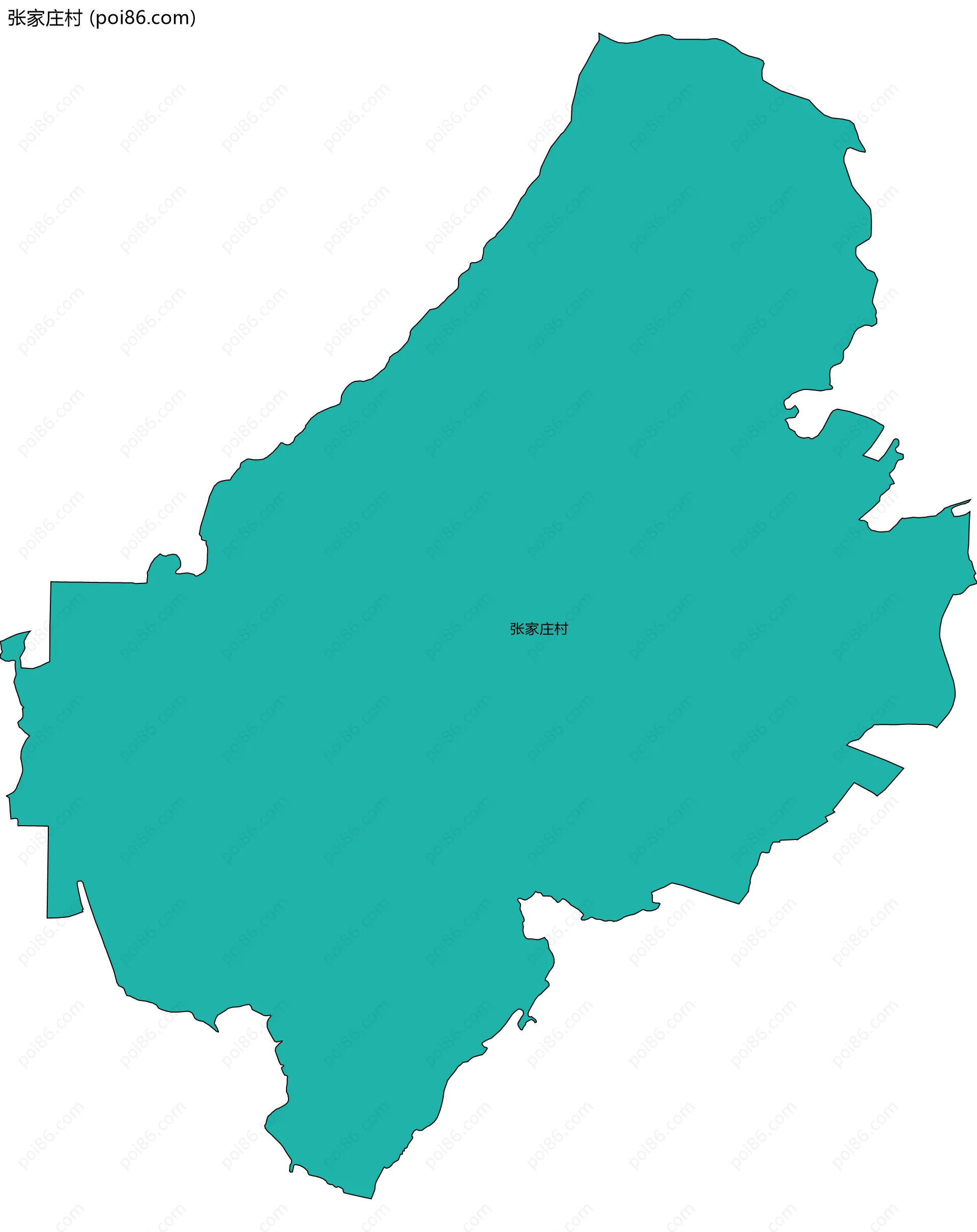 张家庄村边界地图