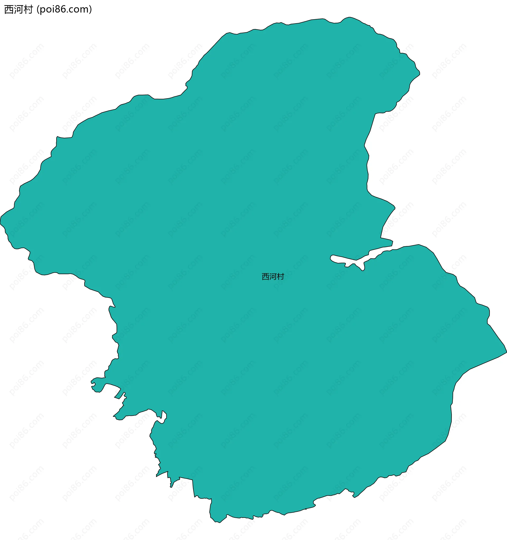 西河村边界地图