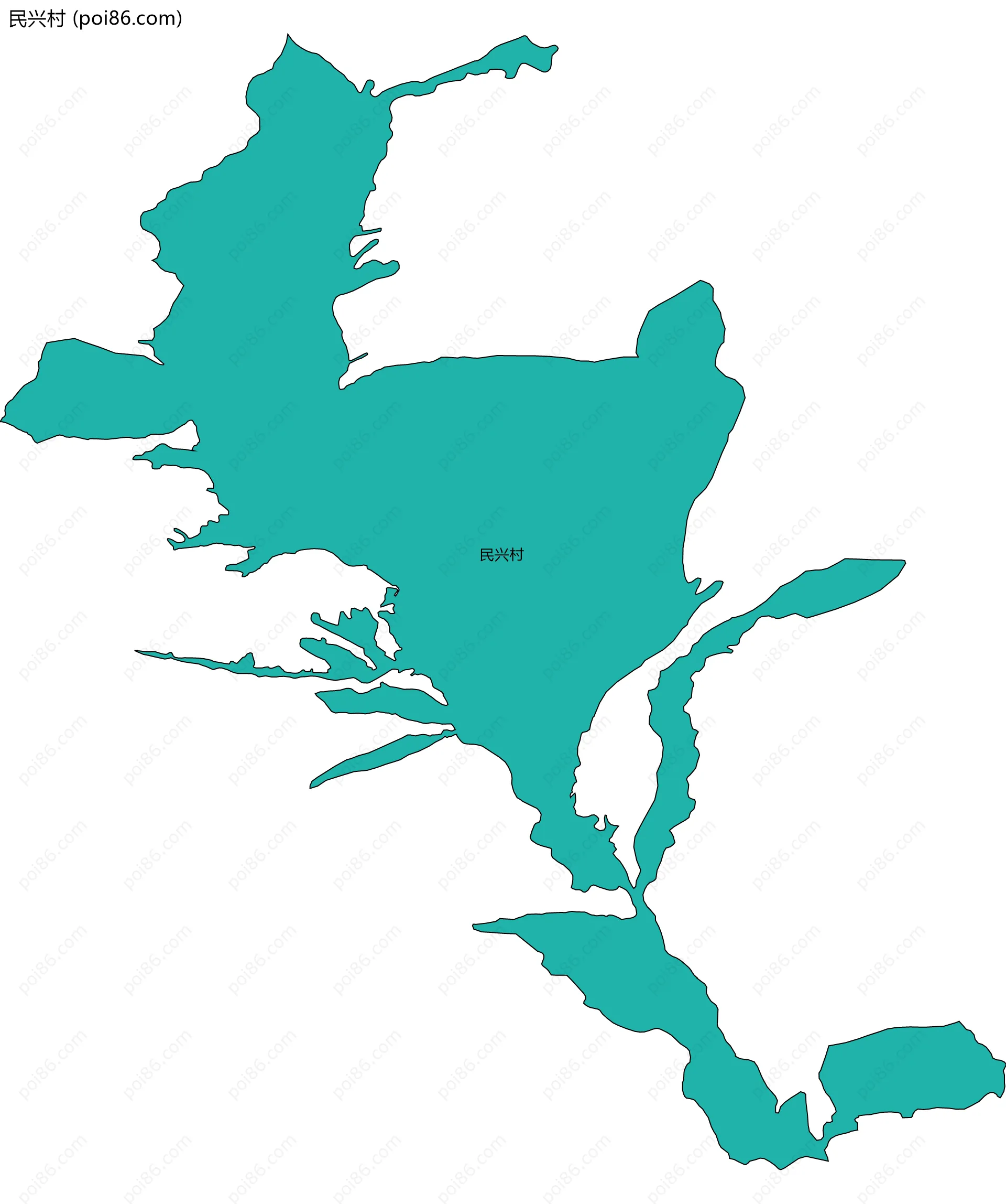 民兴村边界地图