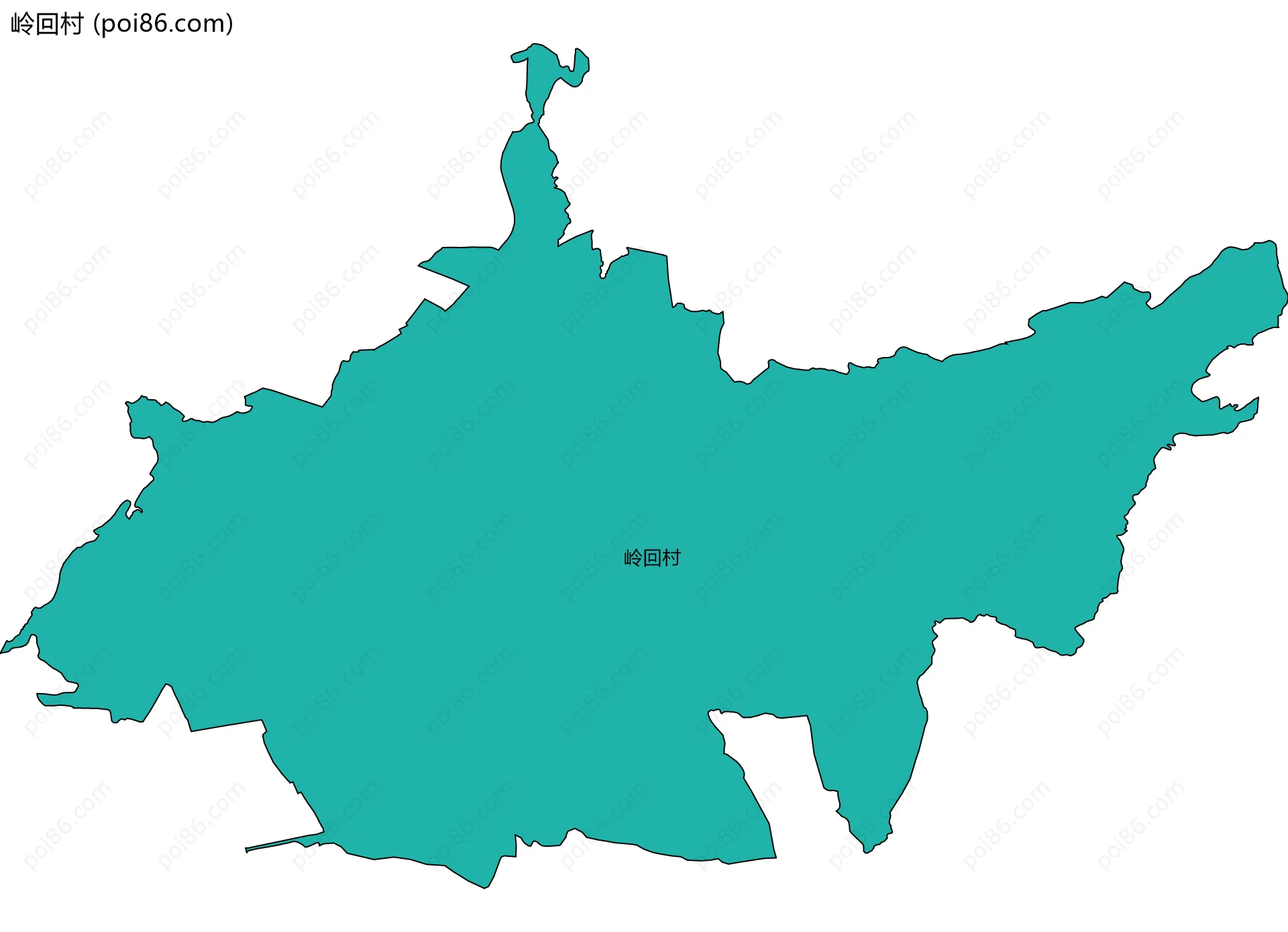 岭回村边界地图