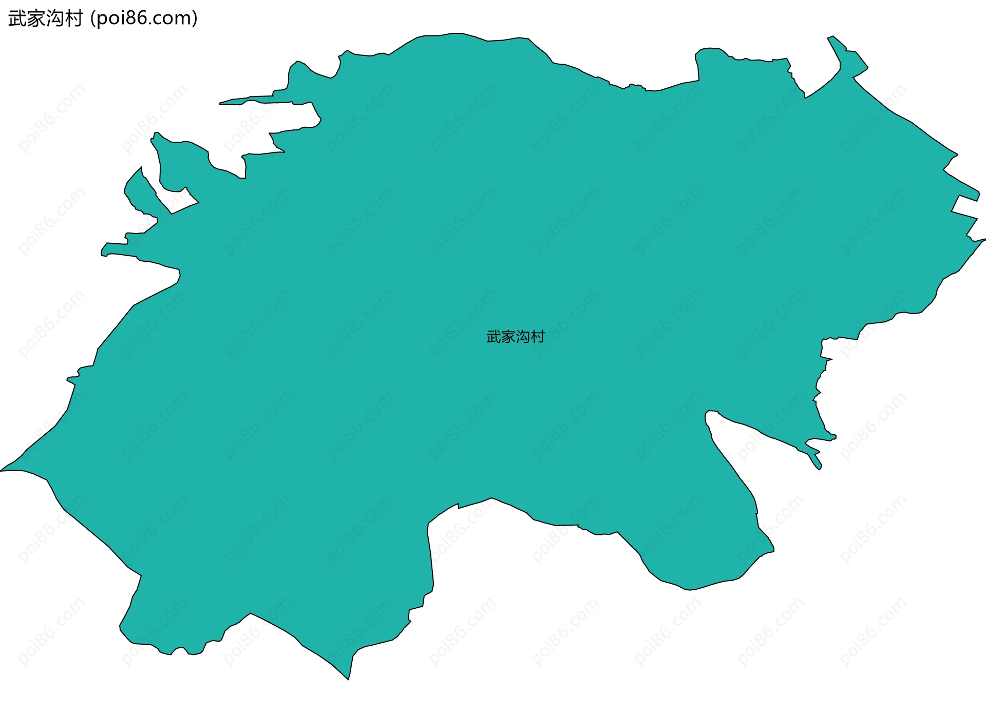 武家沟村边界地图