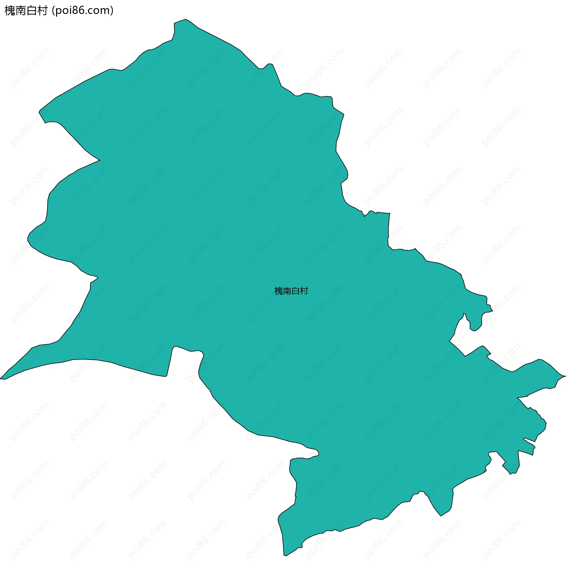 槐南白村边界地图