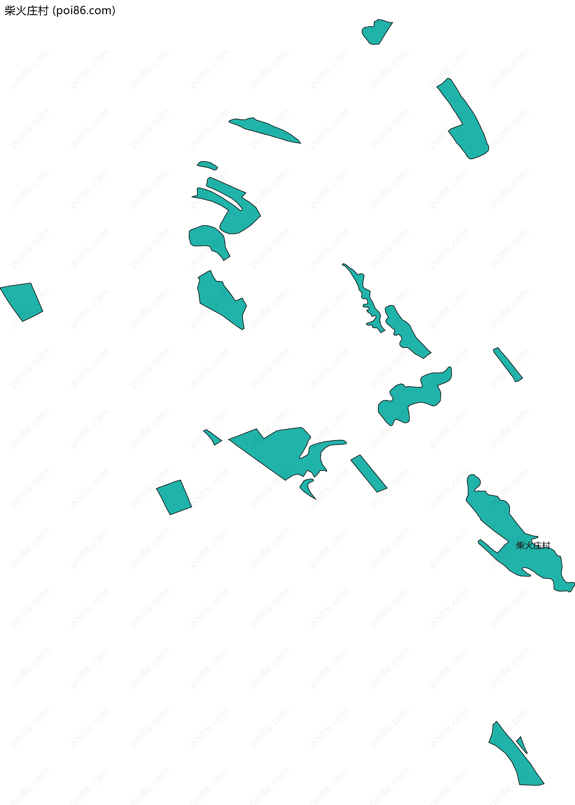 柴火庄村边界地图