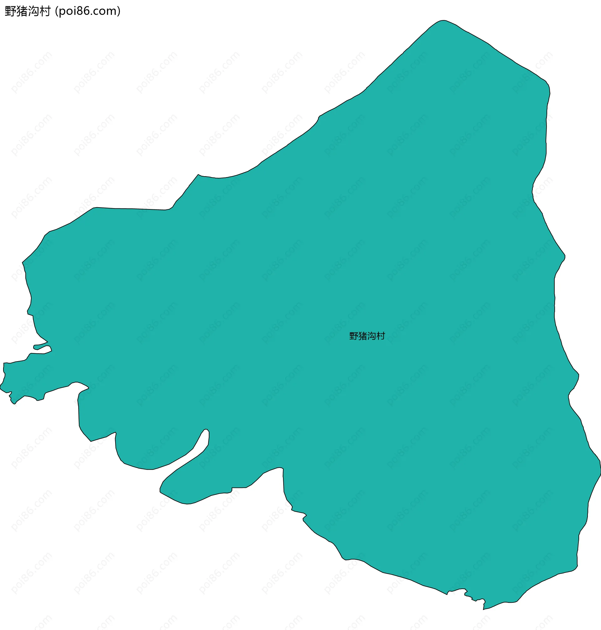 野猪沟村边界地图