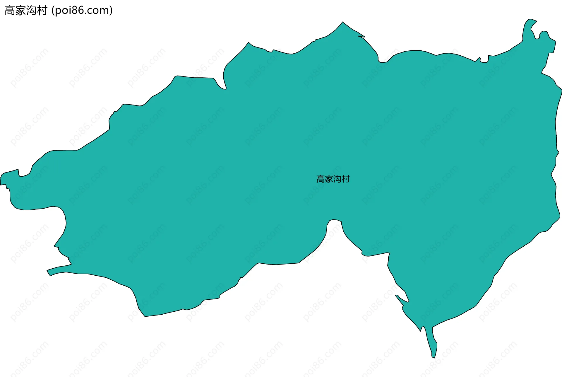 高家沟村边界地图