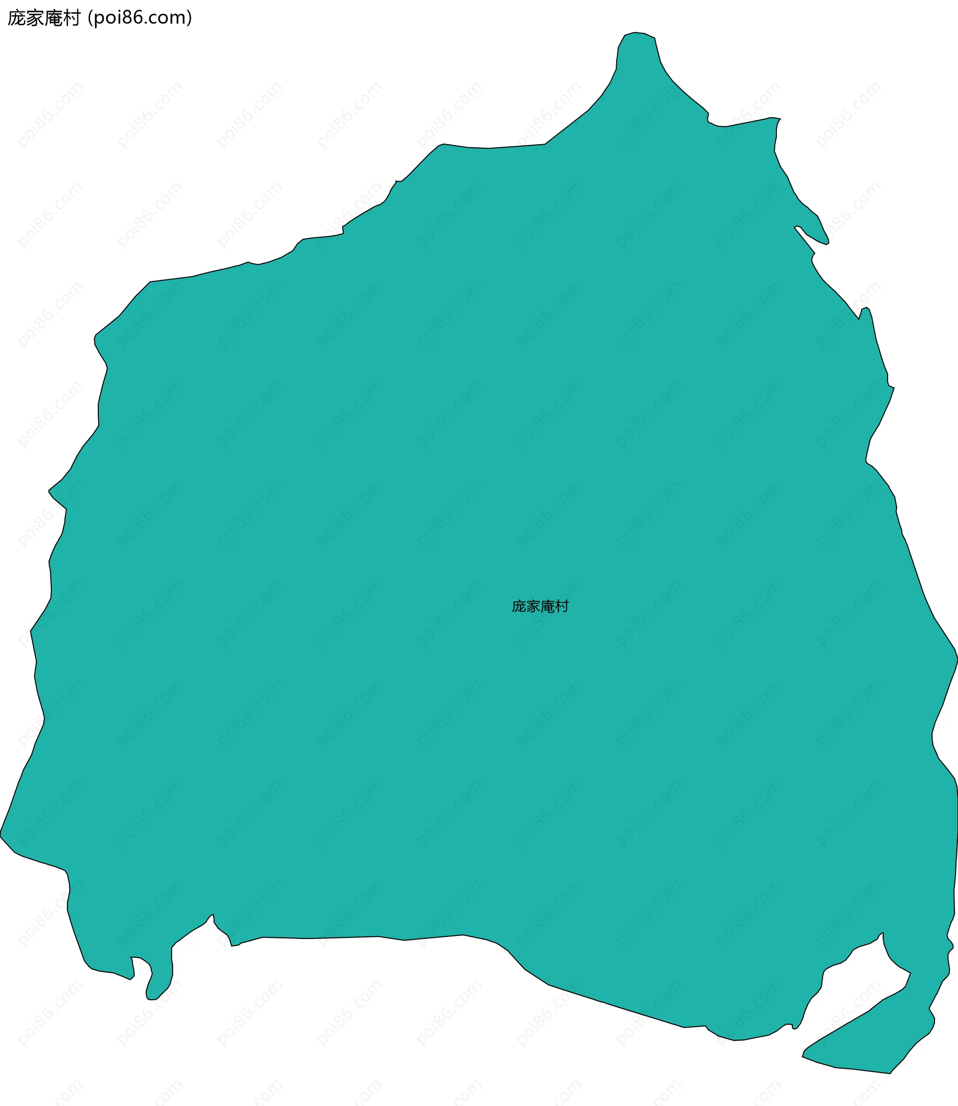 庞家庵村边界地图