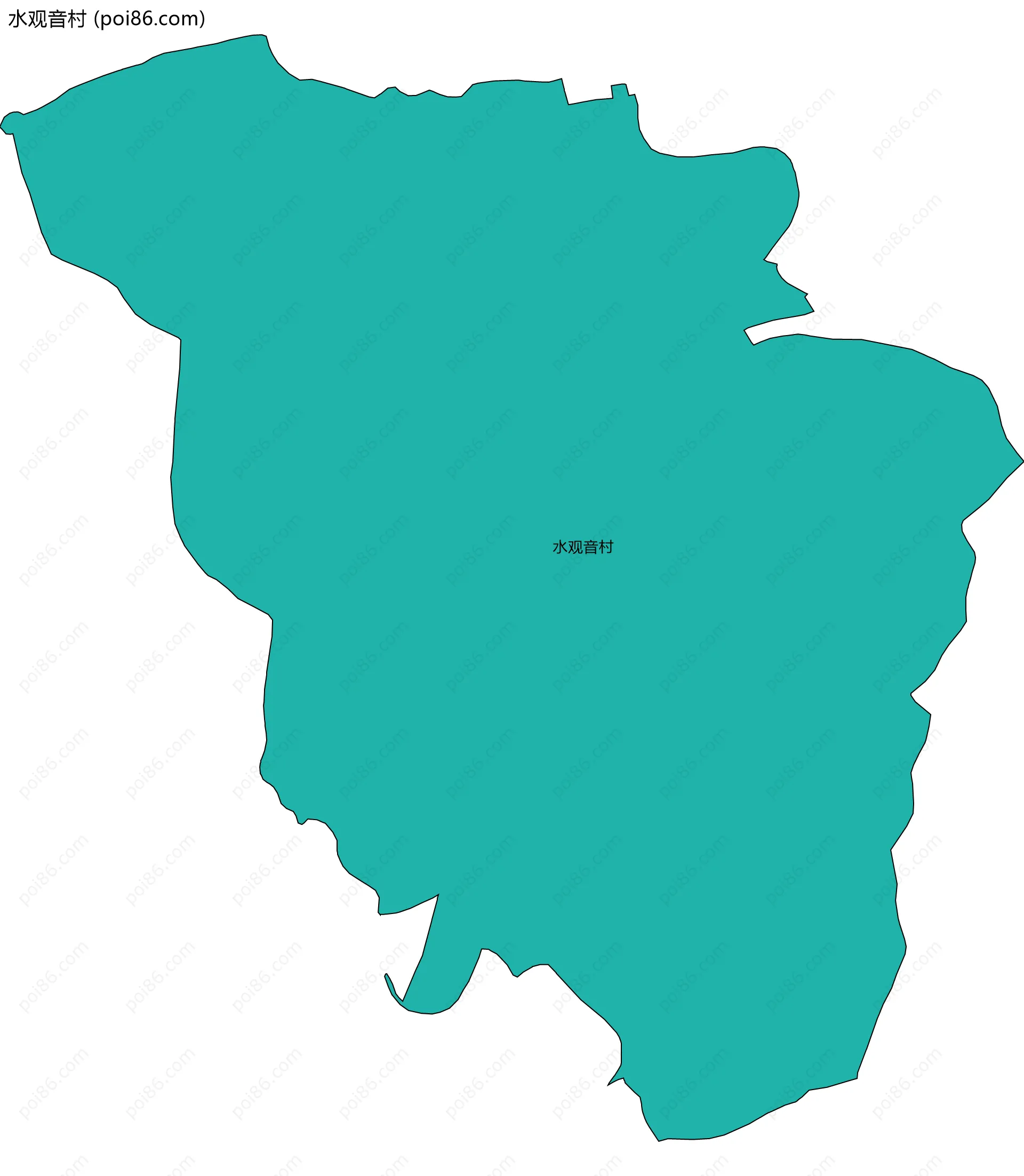 水观音村边界地图