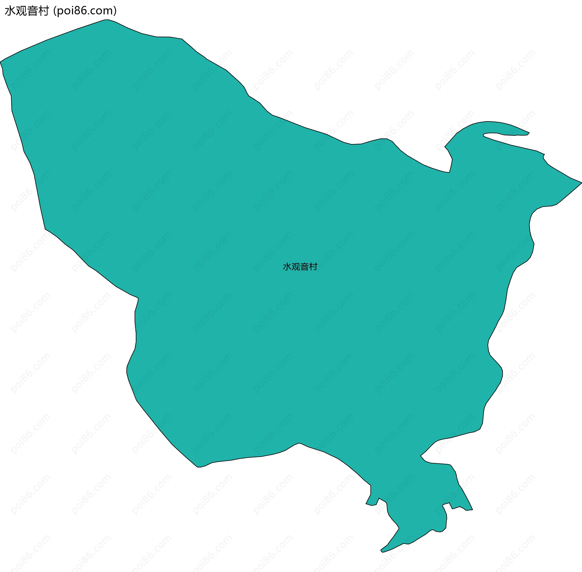水观音村边界地图