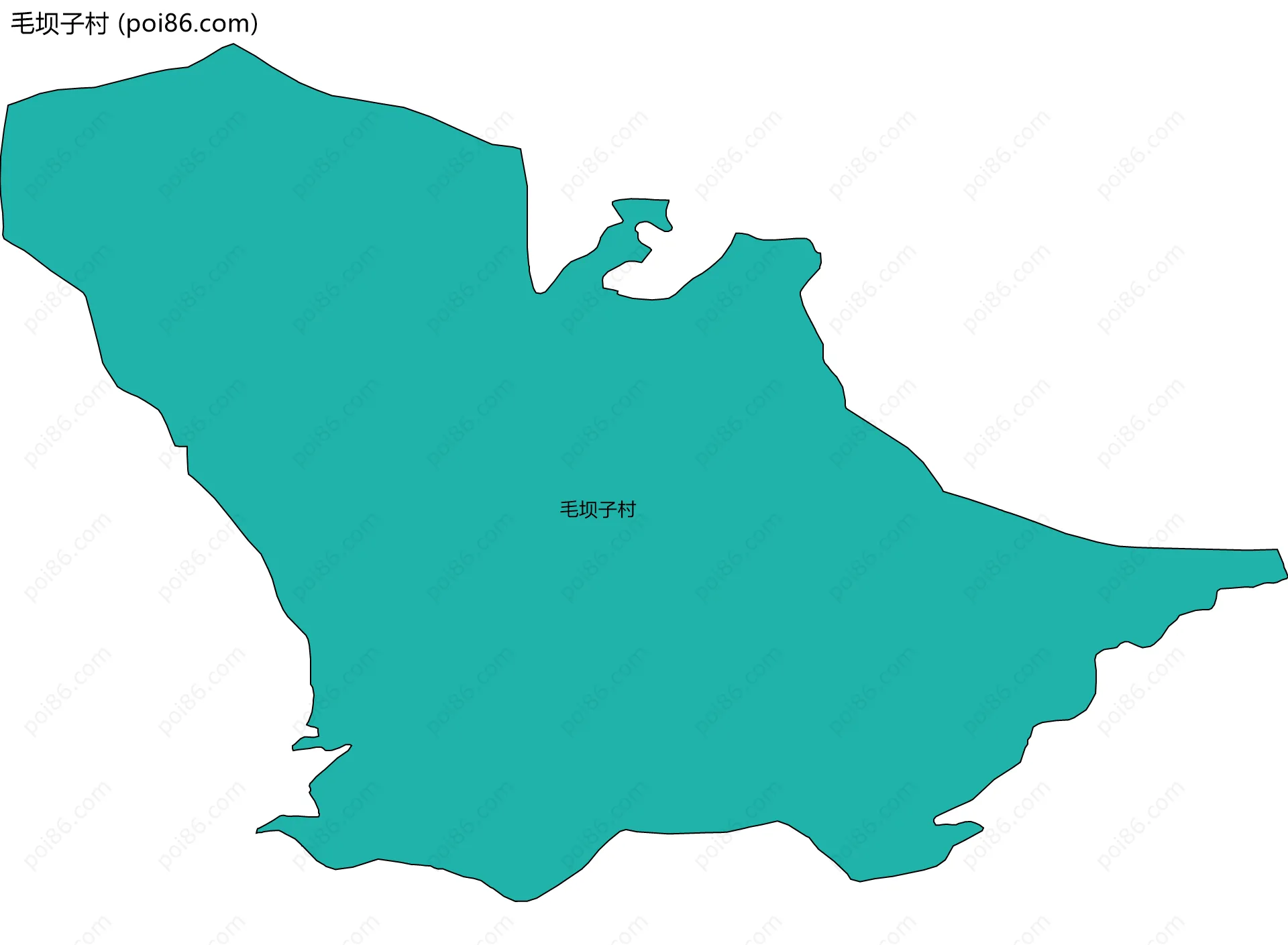 毛坝子村边界地图