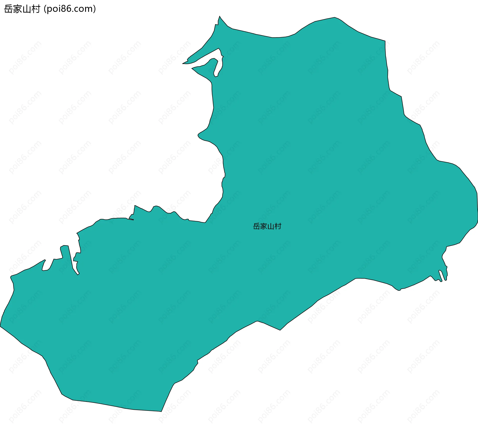 岳家山村边界地图