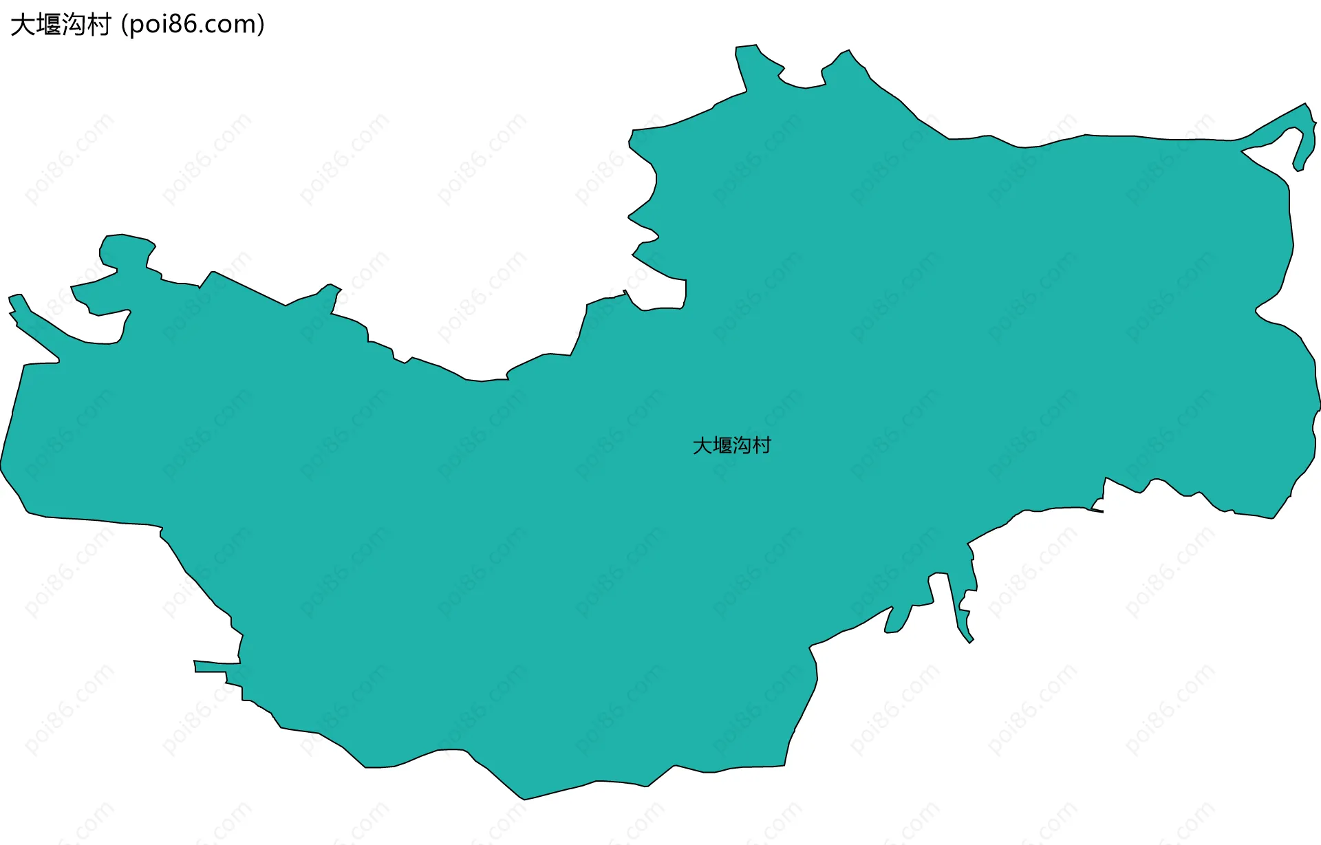 大堰沟村边界地图