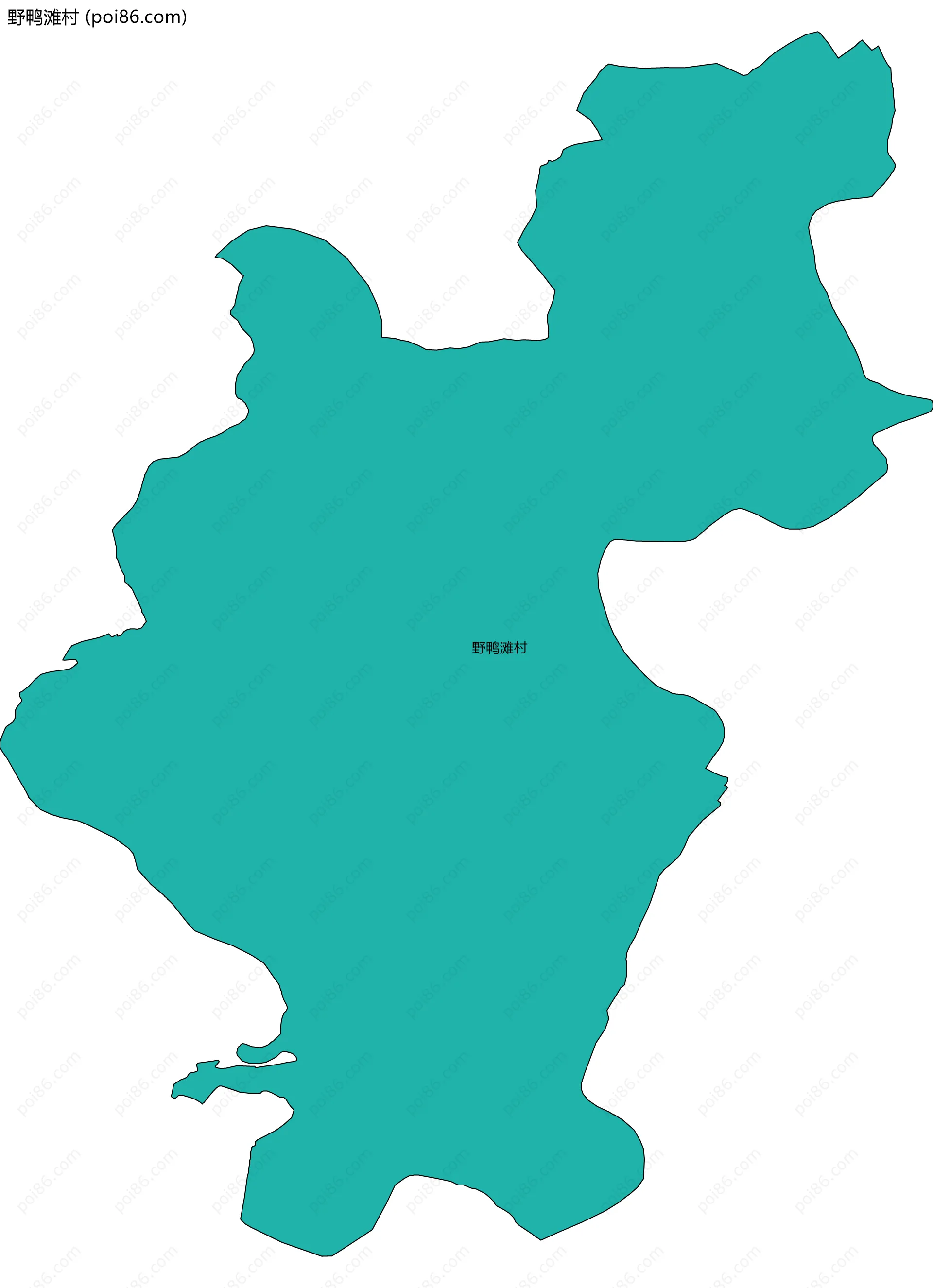 野鸭滩村边界地图