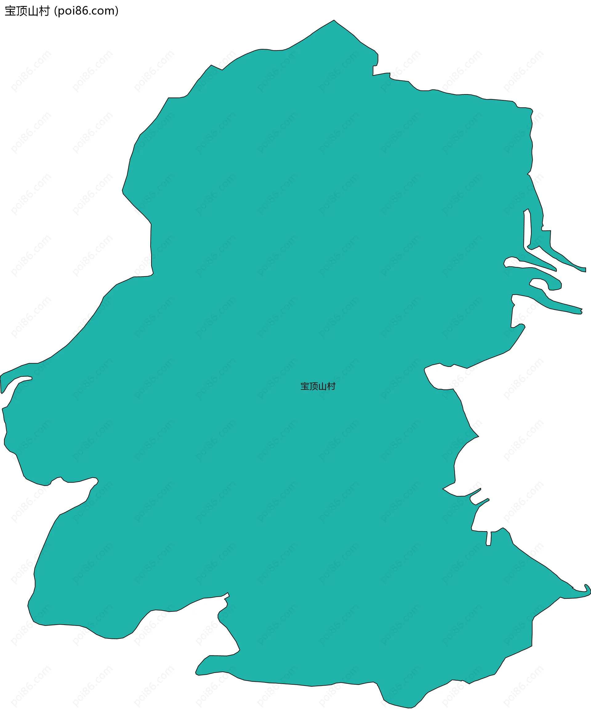 宝顶山村边界地图