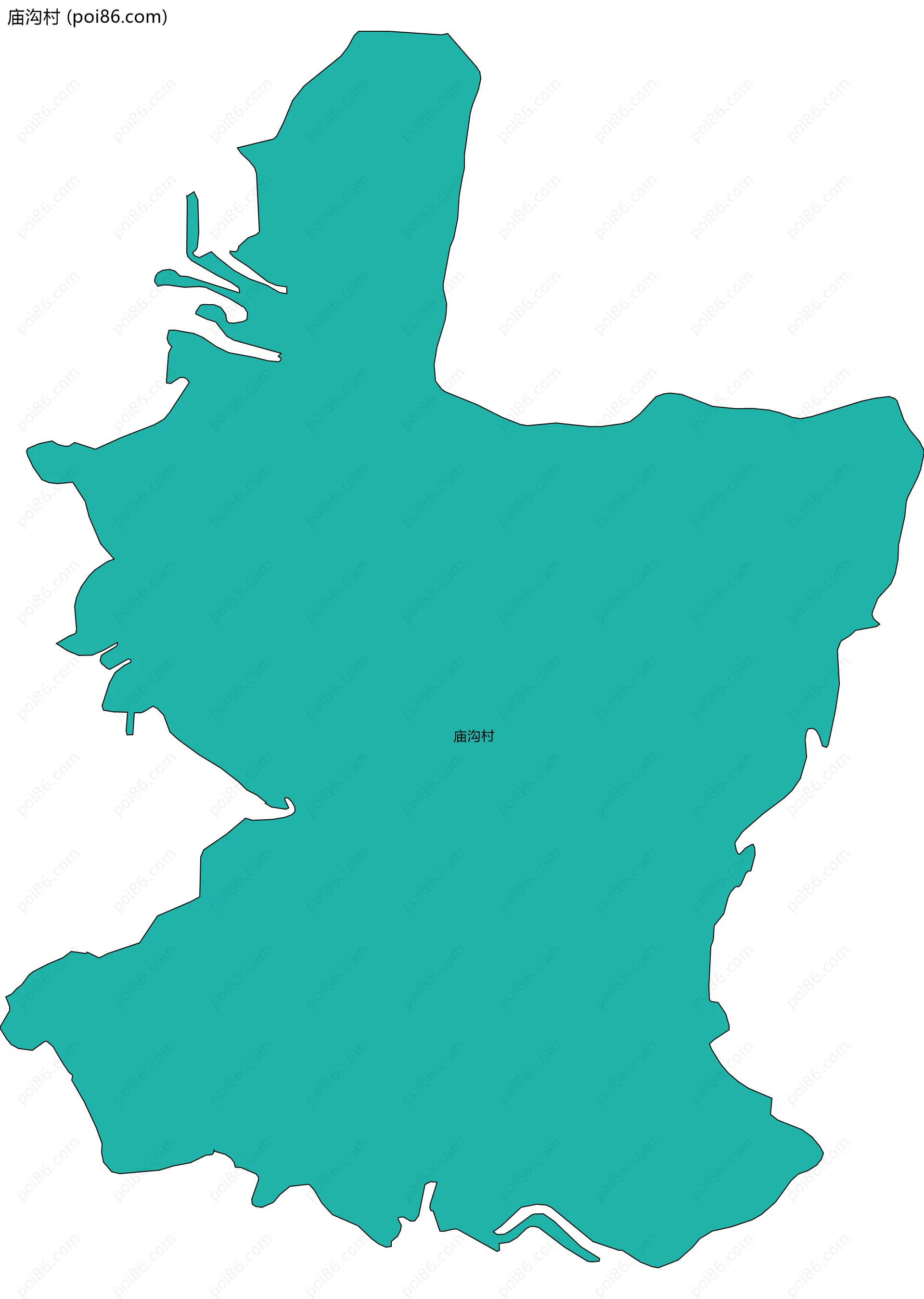 庙沟村边界地图