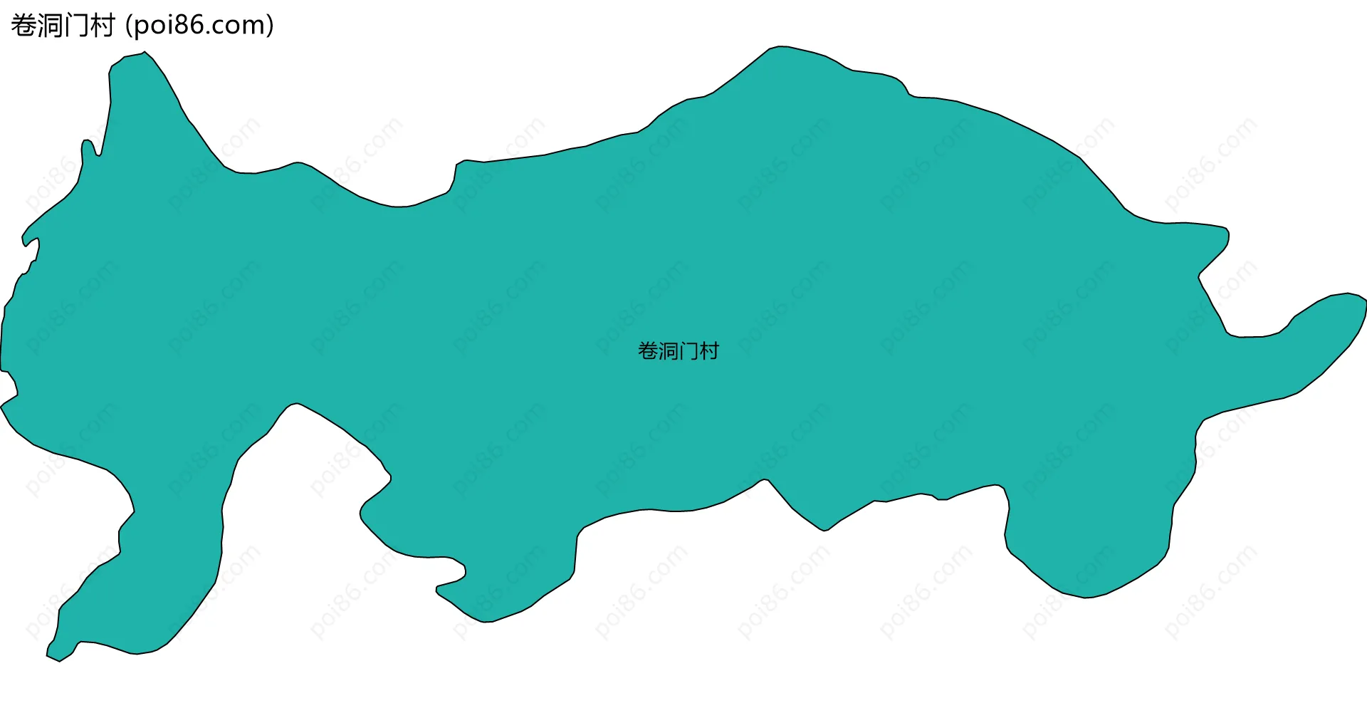 卷洞门村边界地图