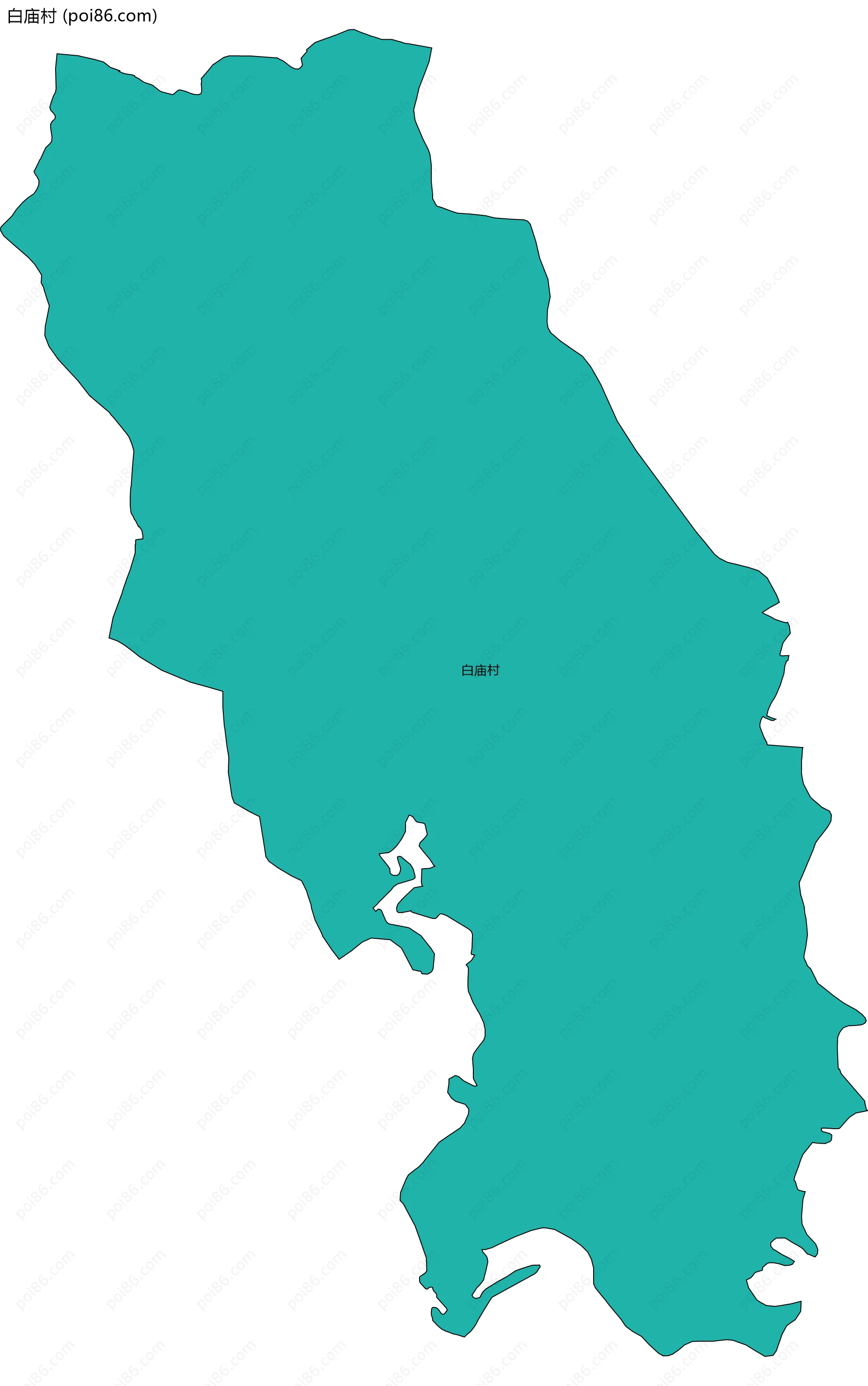 白庙村边界地图