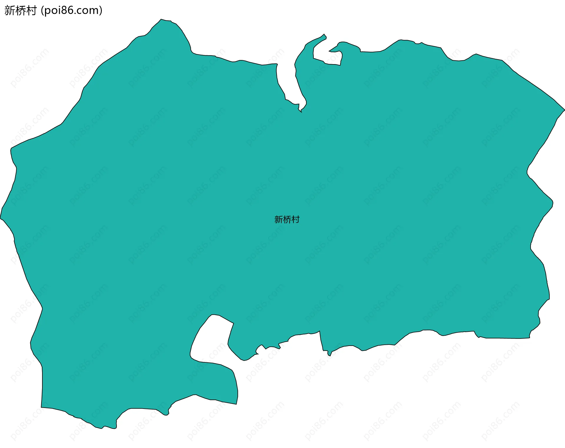 新桥村边界地图