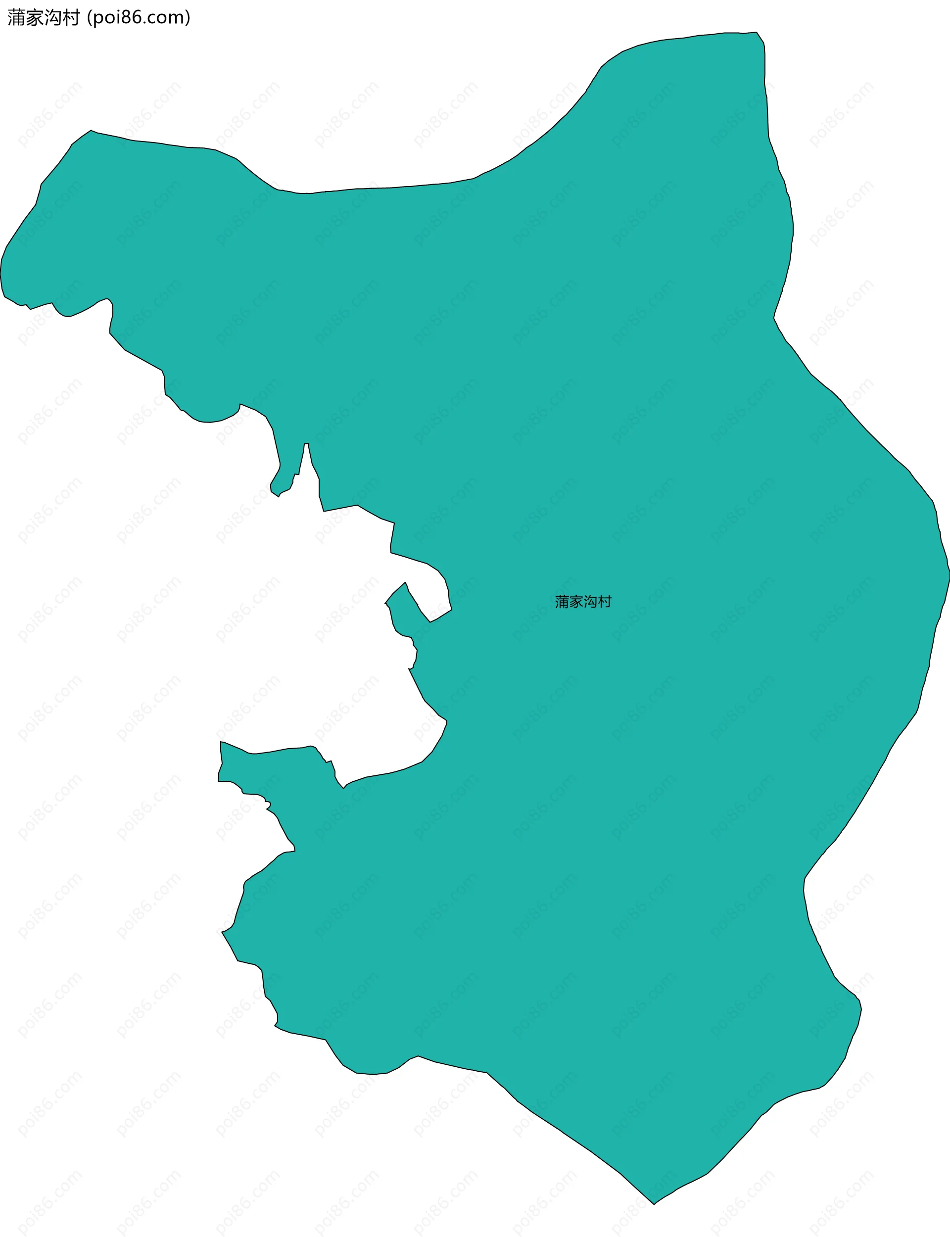 蒲家沟村边界地图