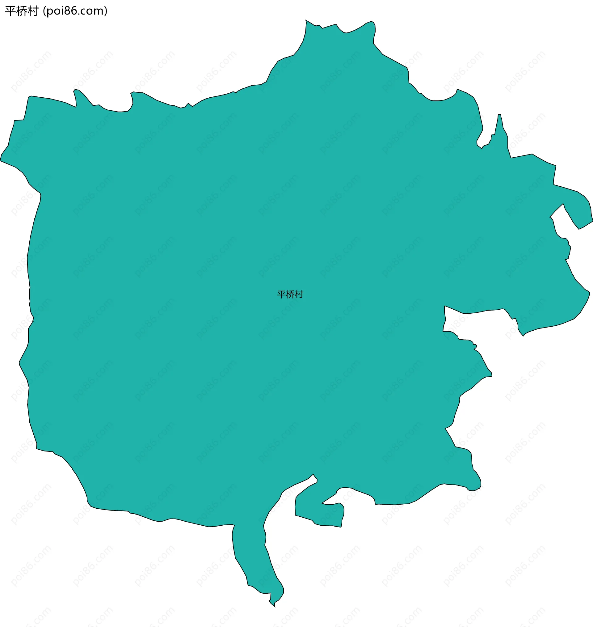 平桥村边界地图