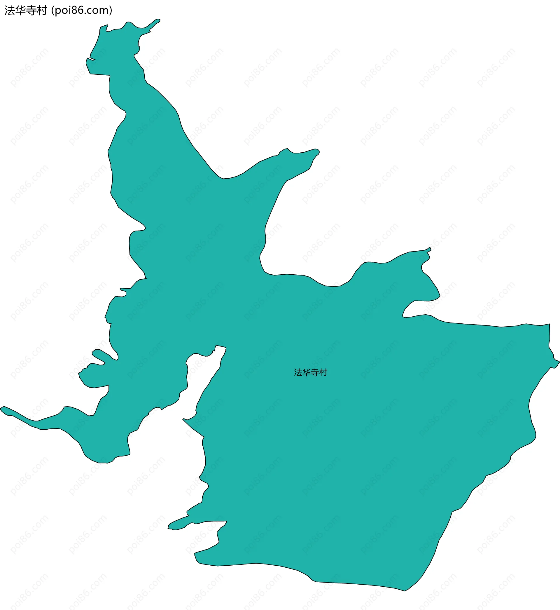 法华寺村边界地图