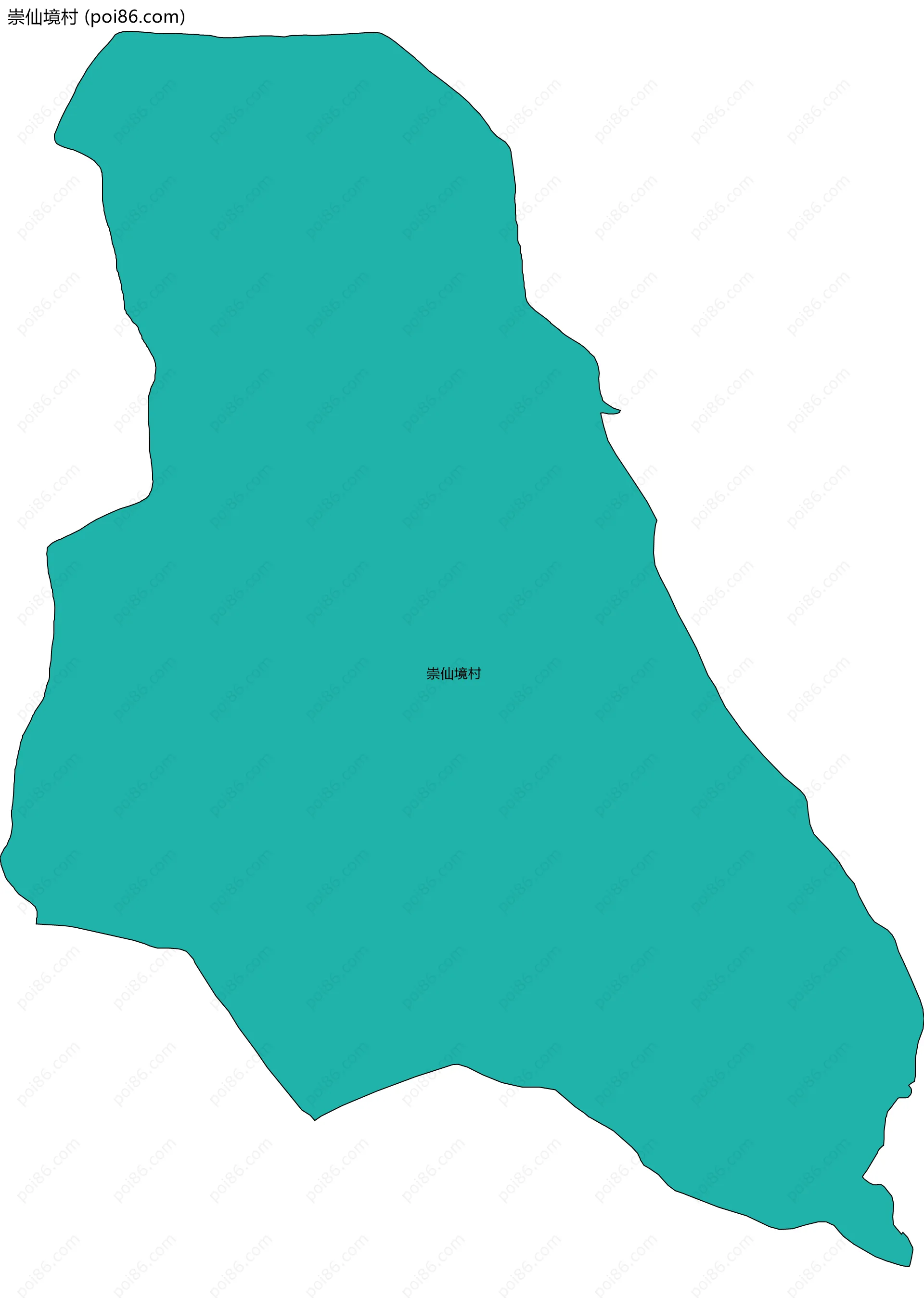 崇仙境村边界地图