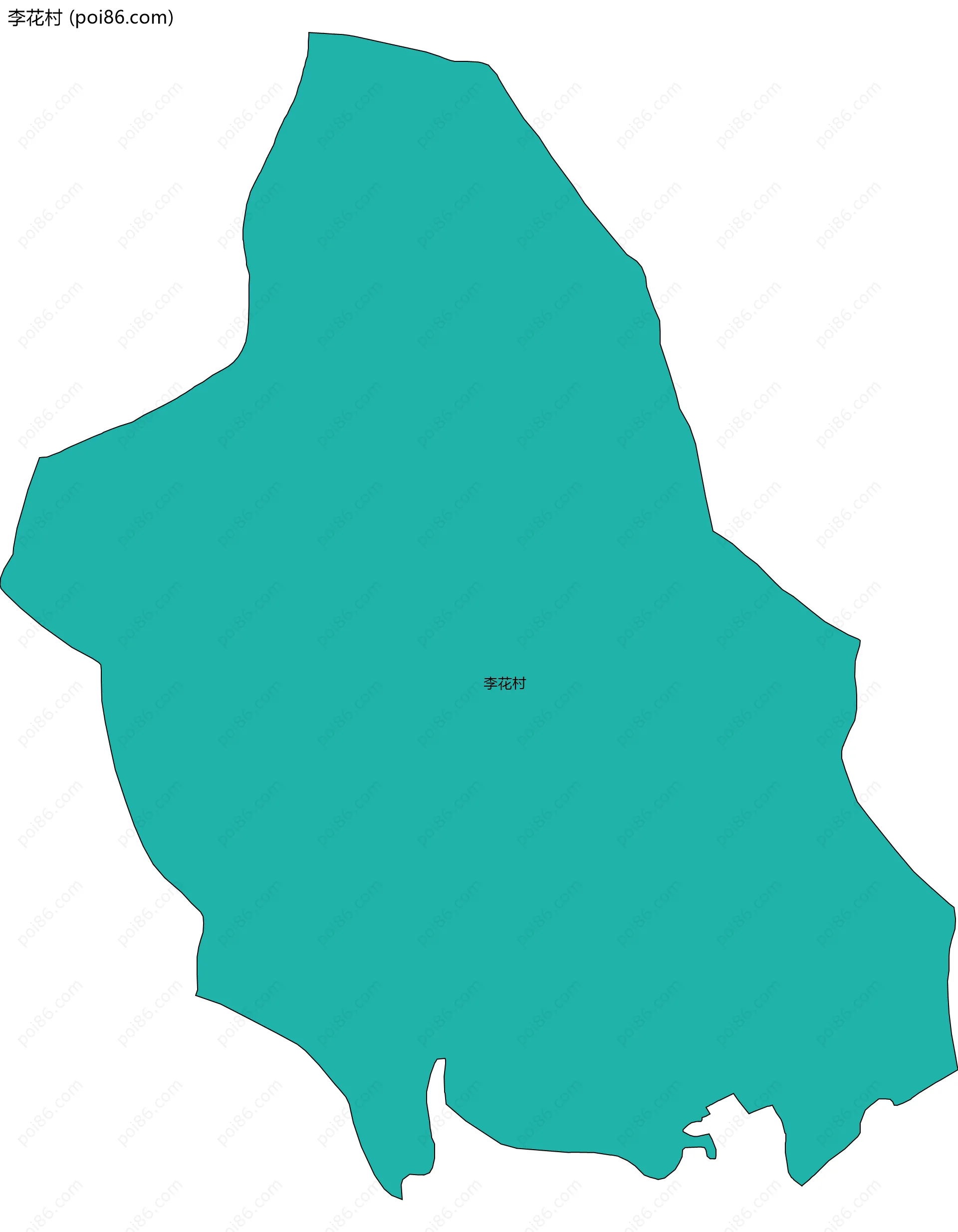 李花村边界地图