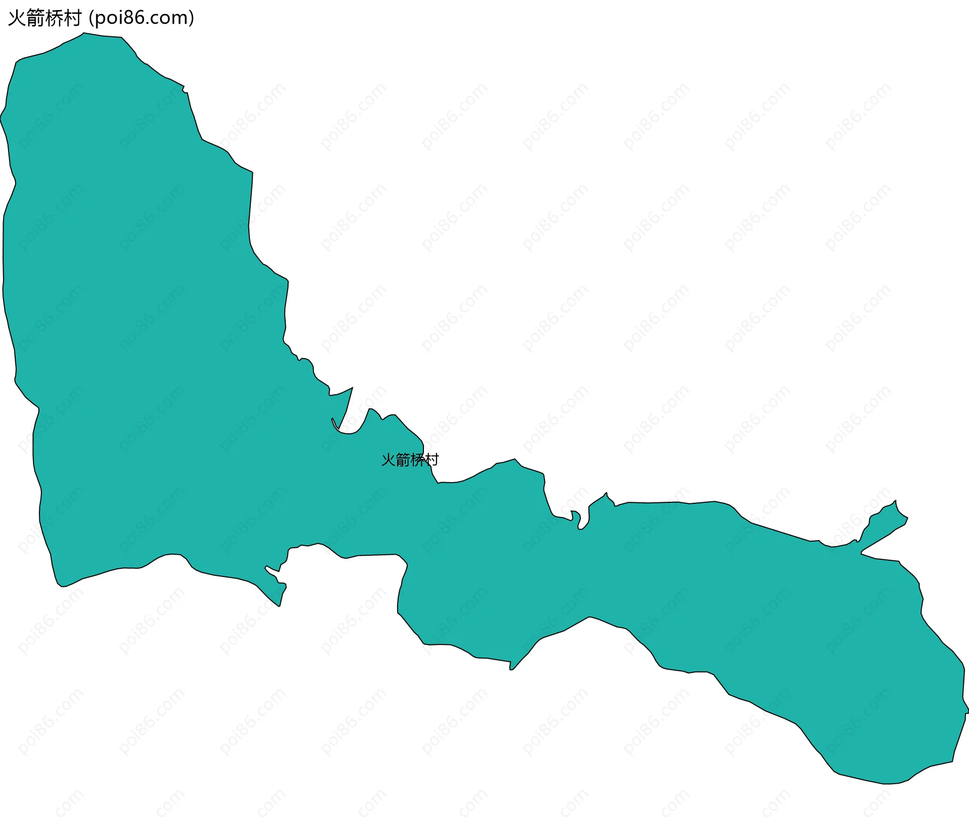 火箭桥村边界地图