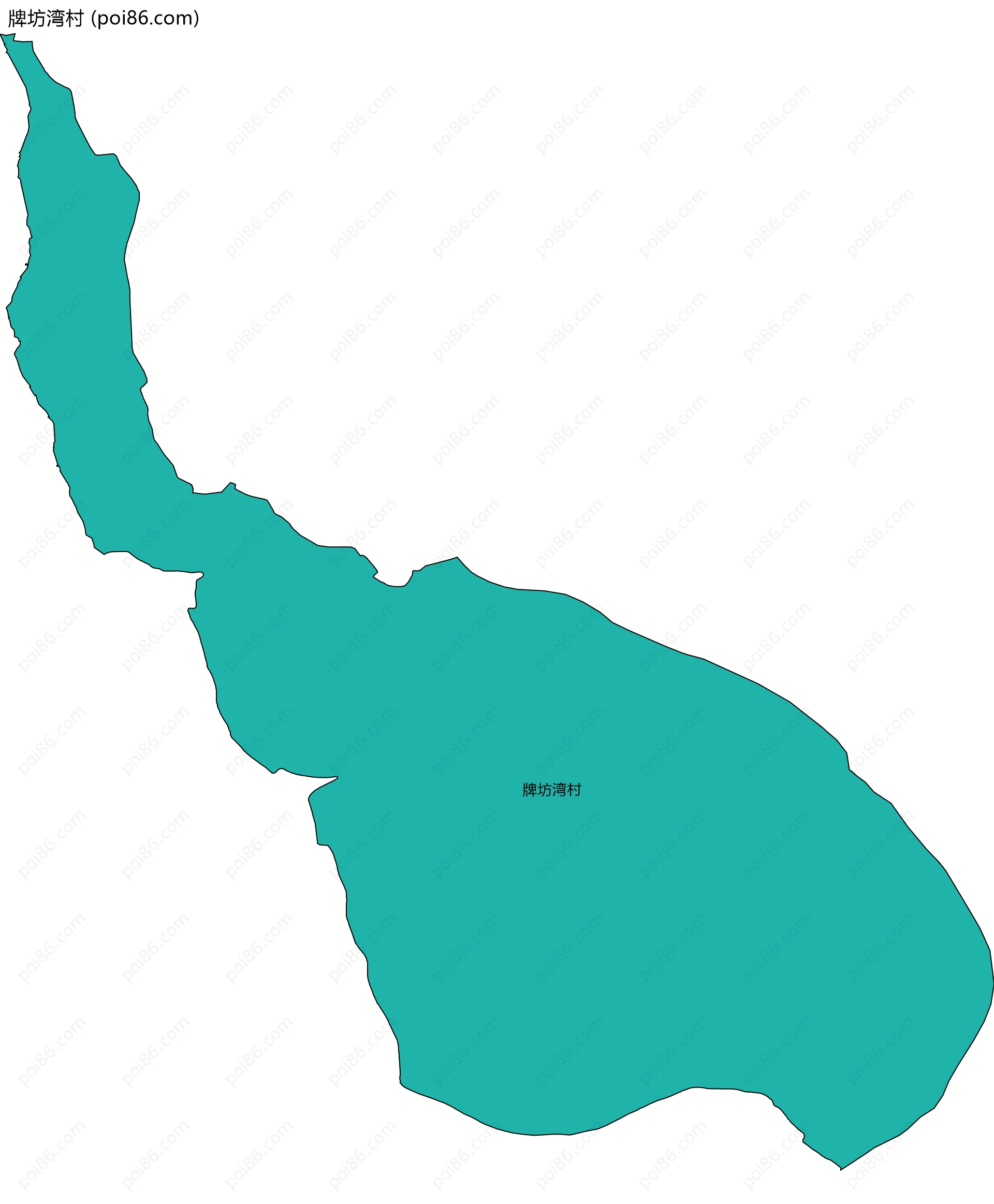 牌坊湾村边界地图