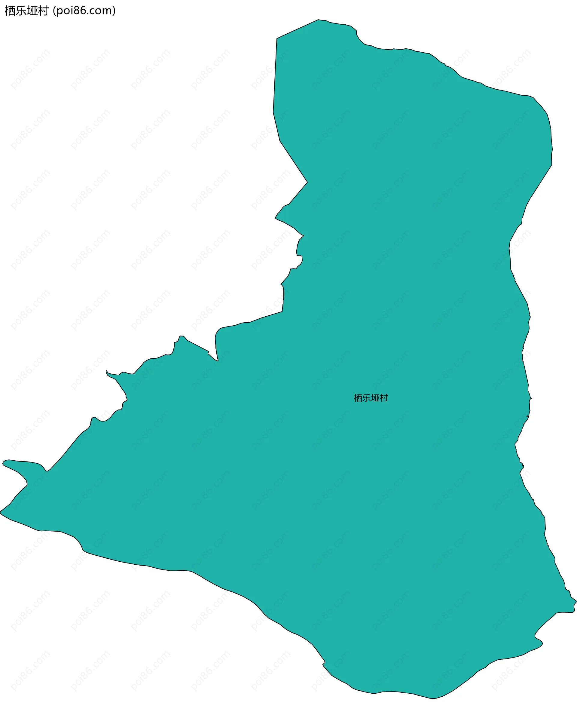 栖乐垭村边界地图