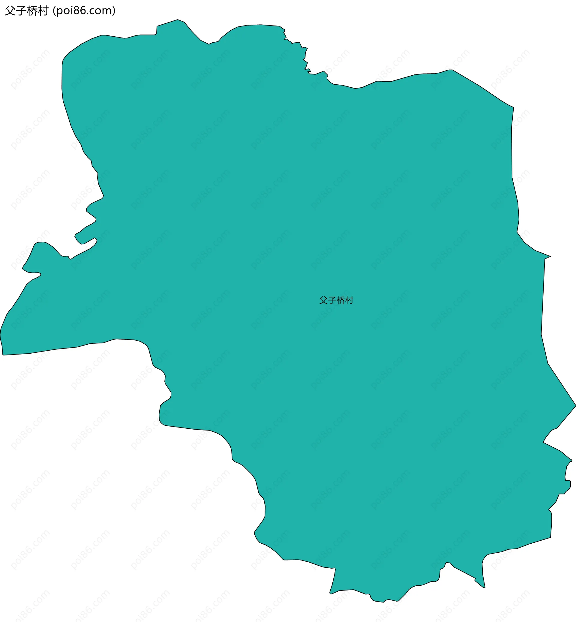 父子桥村边界地图