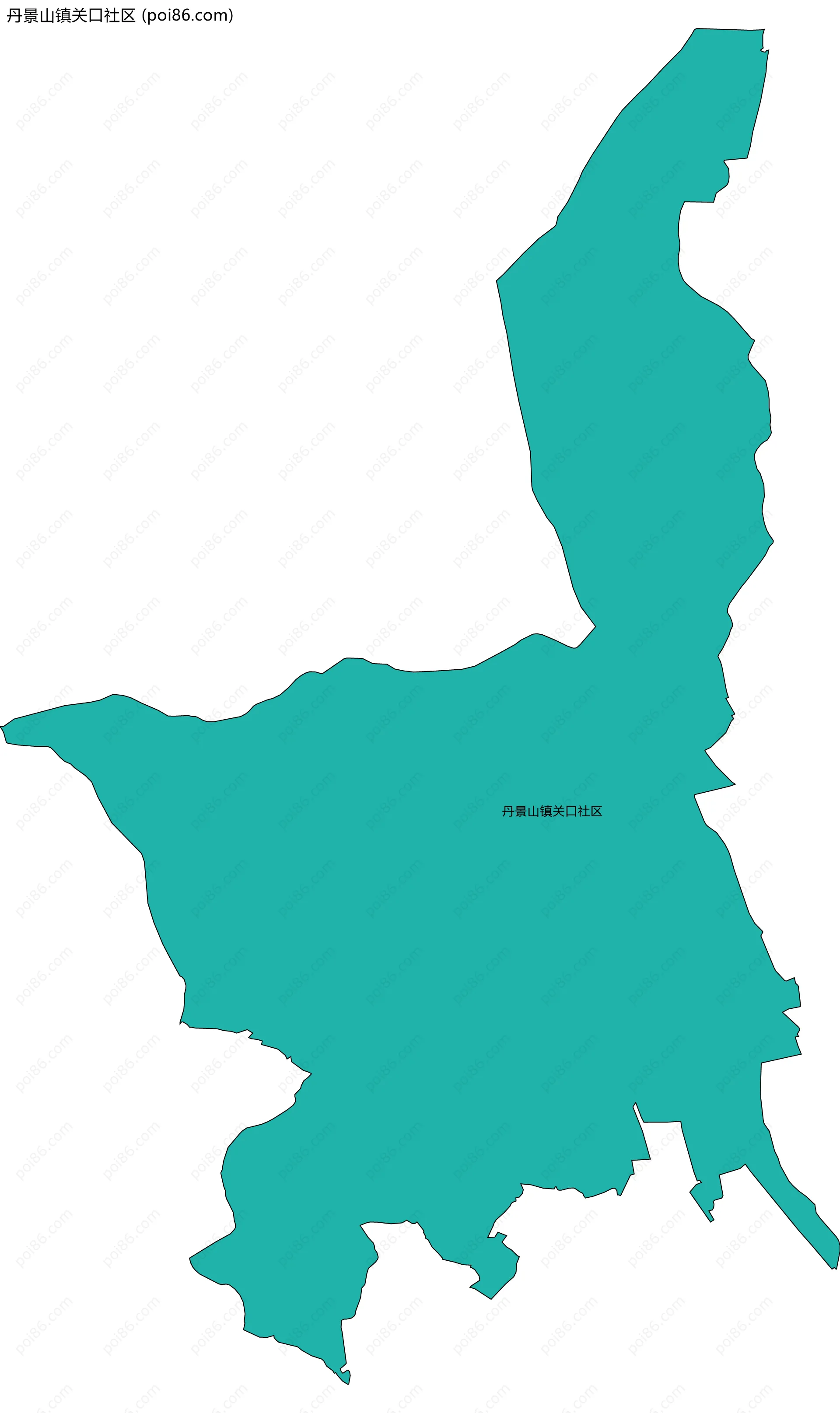 丹景山镇关口社区边界地图