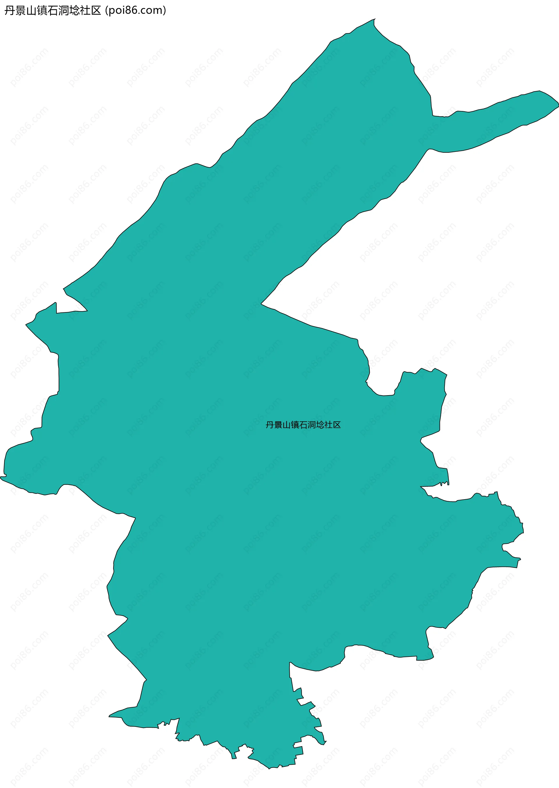 丹景山镇石洞埝社区边界地图