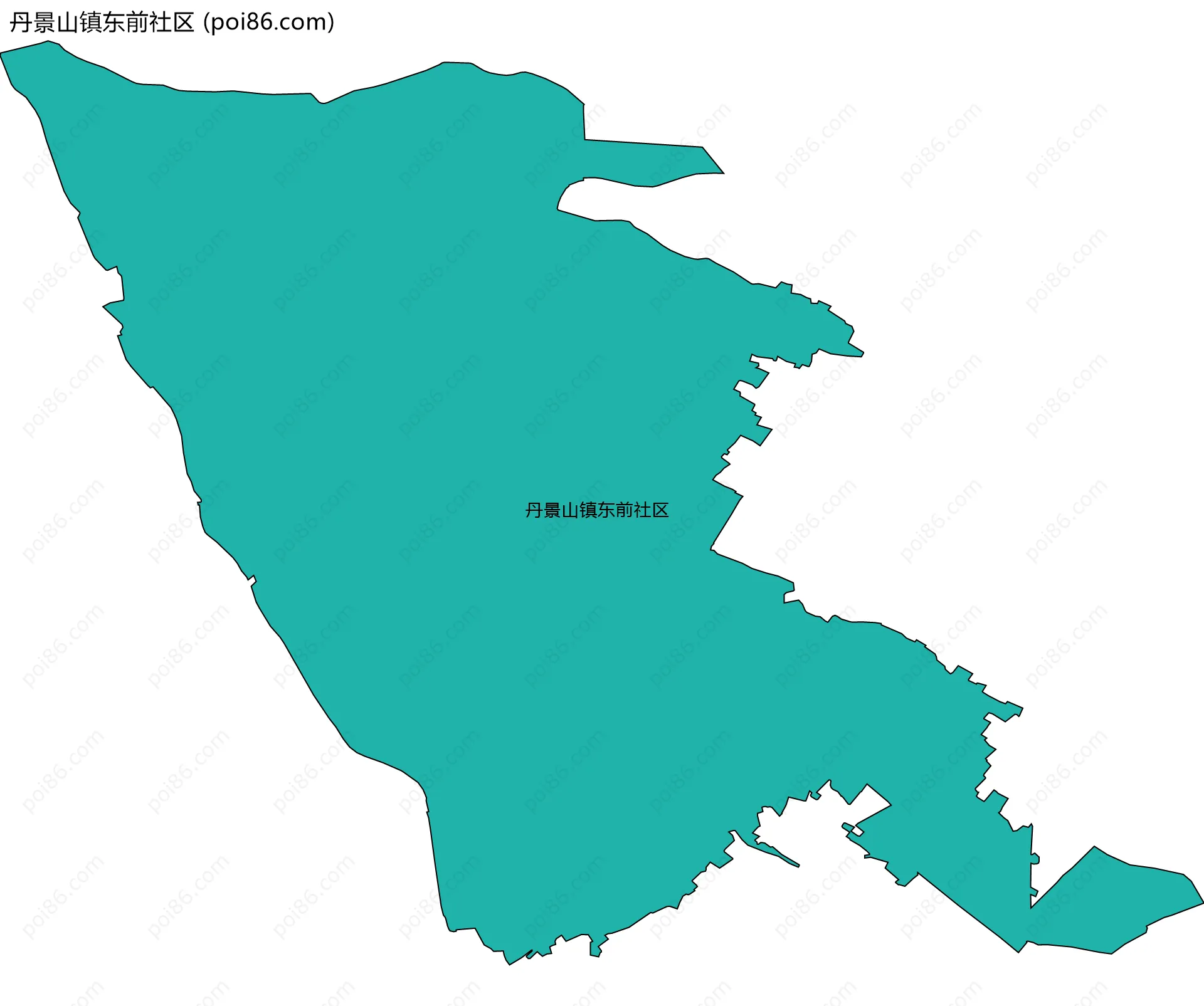 丹景山镇东前社区边界地图