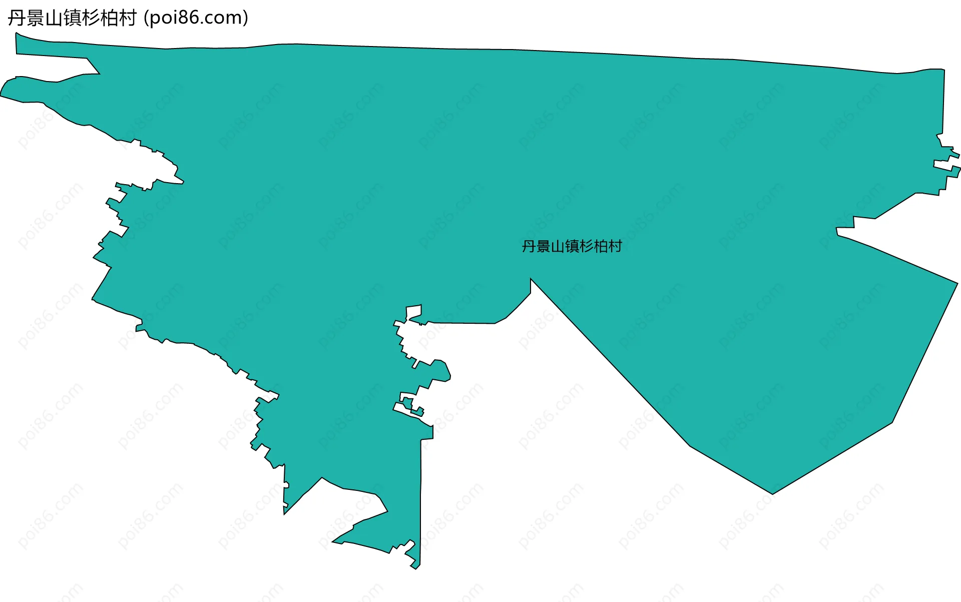 丹景山镇杉柏村边界地图