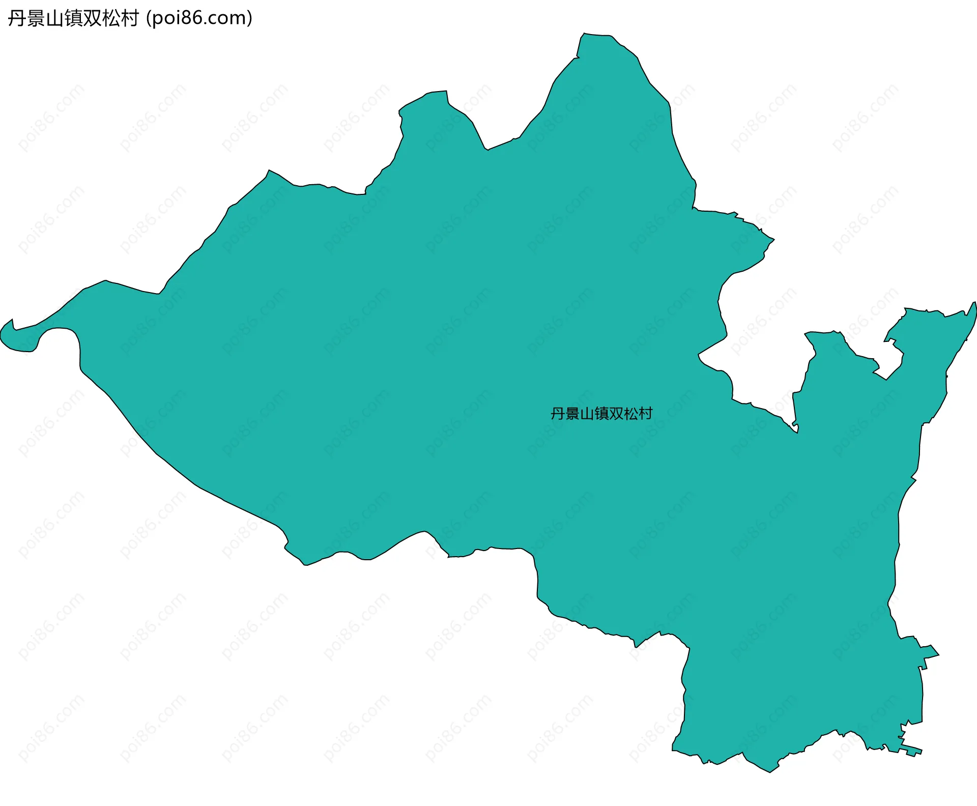 丹景山镇双松村边界地图