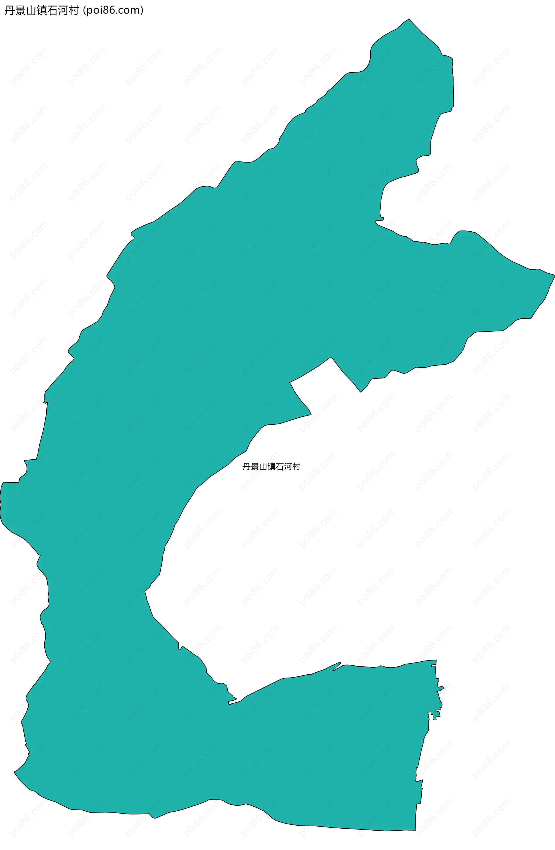 丹景山镇石河村边界地图