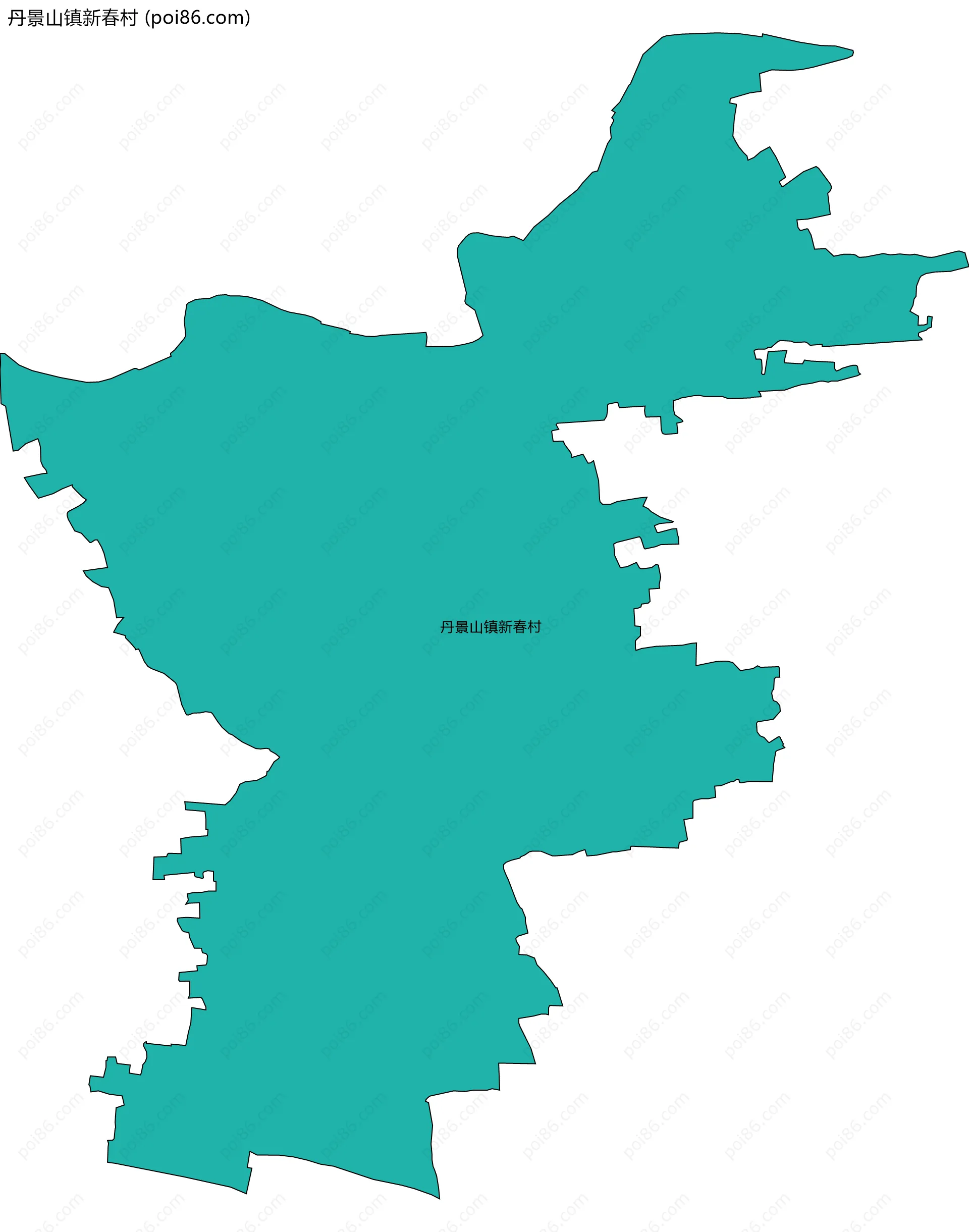 丹景山镇新春村边界地图