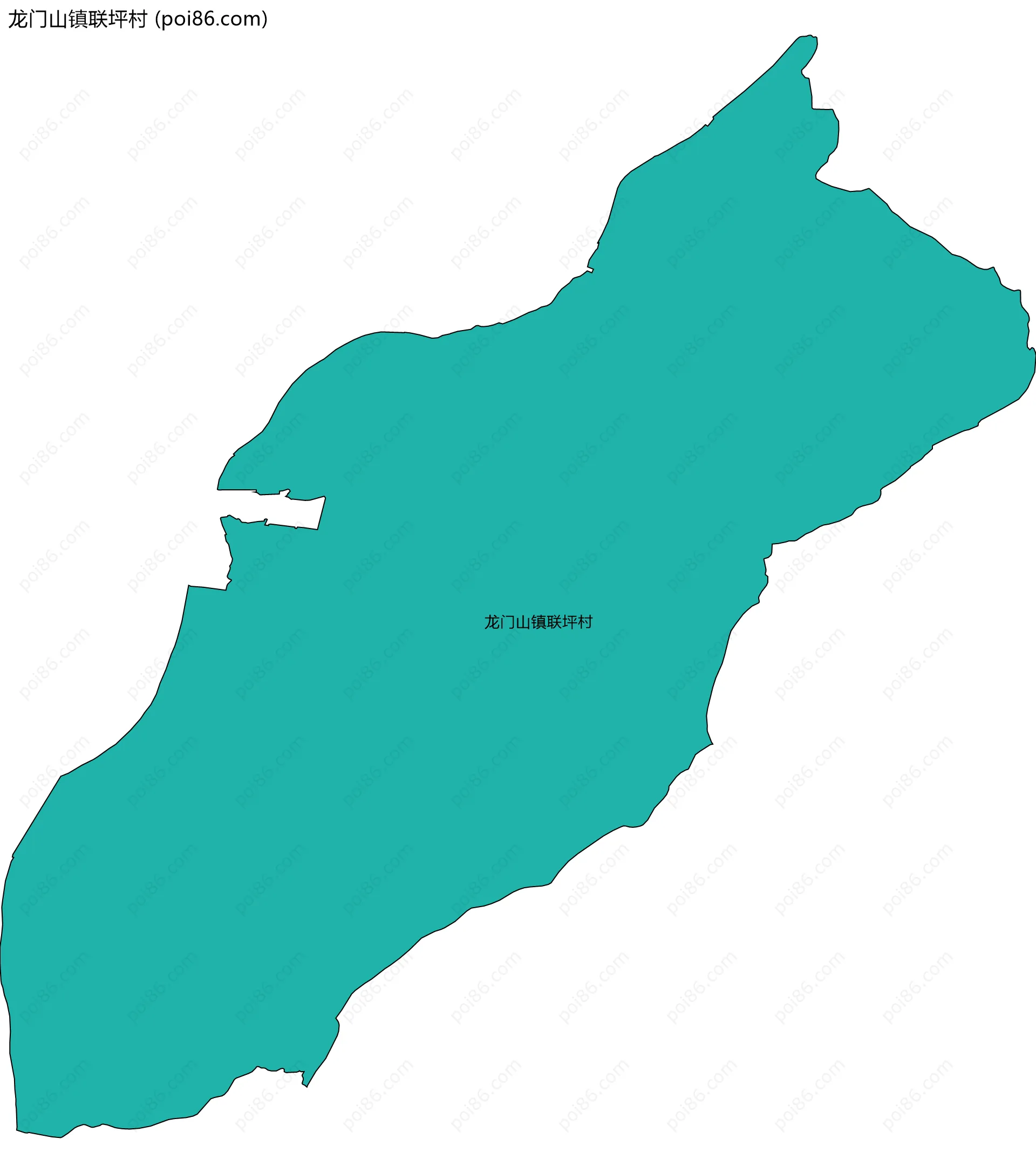 龙门山镇联坪村边界地图