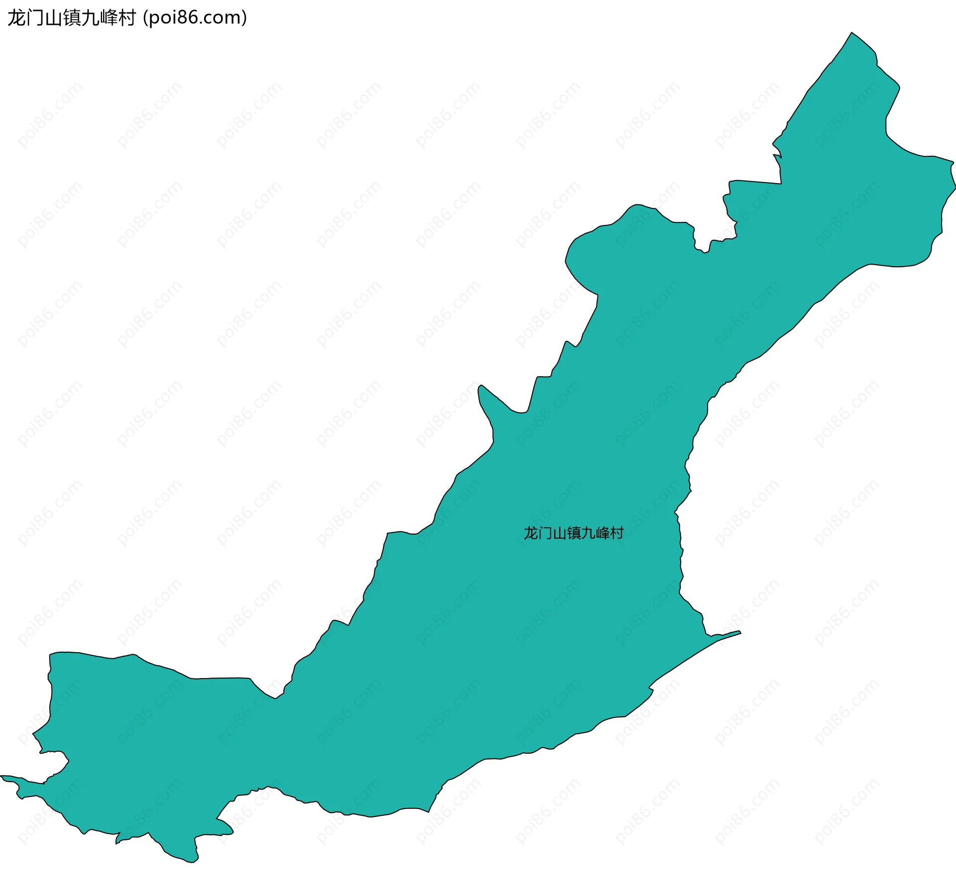 龙门山镇九峰村边界地图