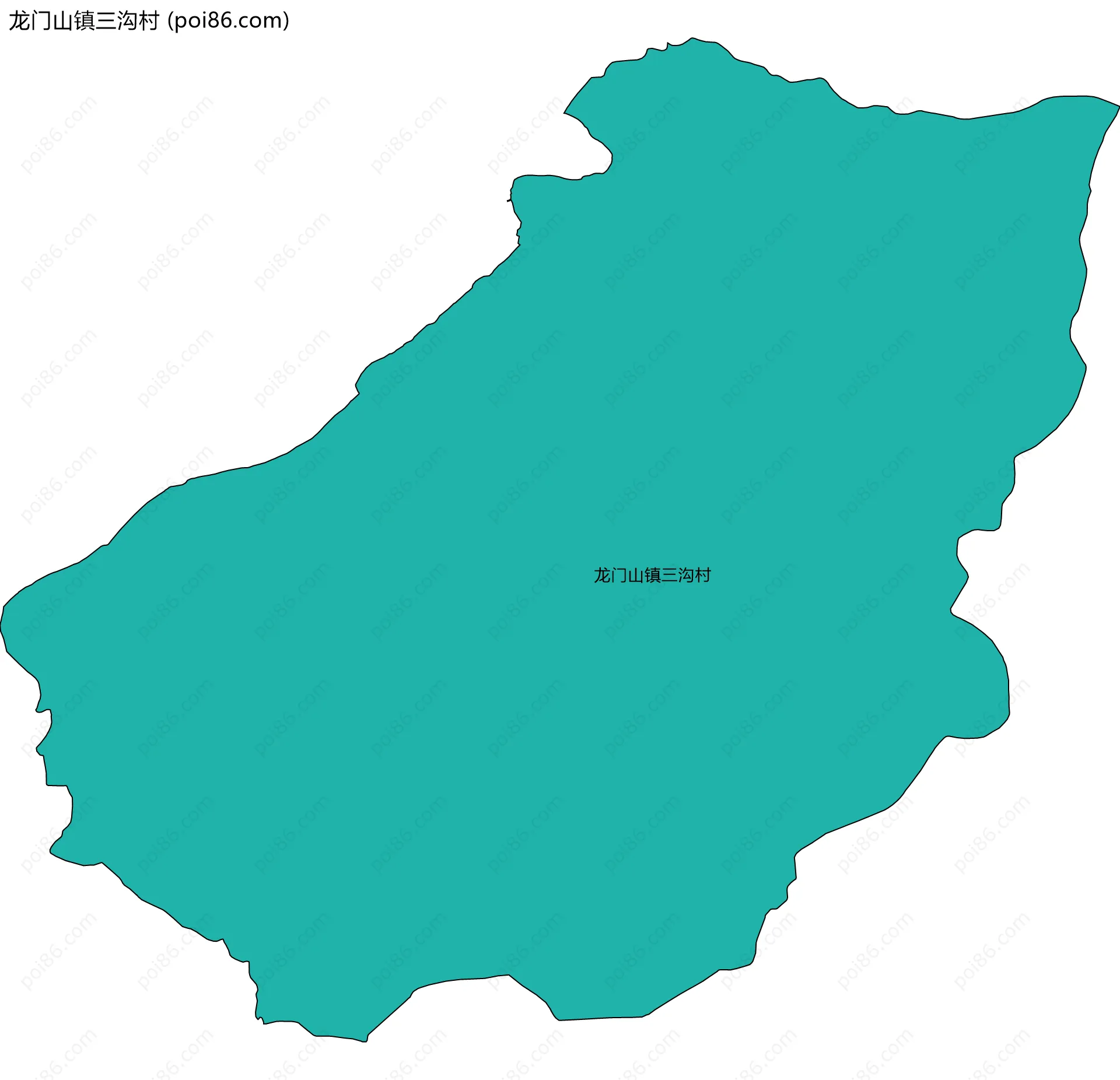 龙门山镇三沟村边界地图
