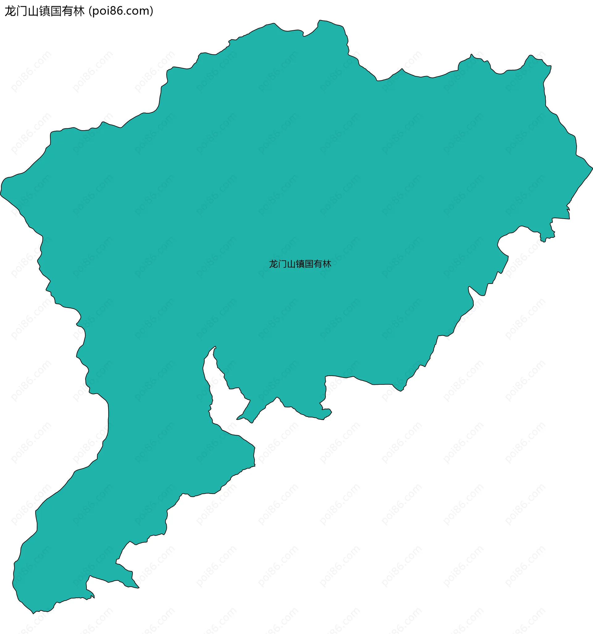 龙门山镇国有林边界地图