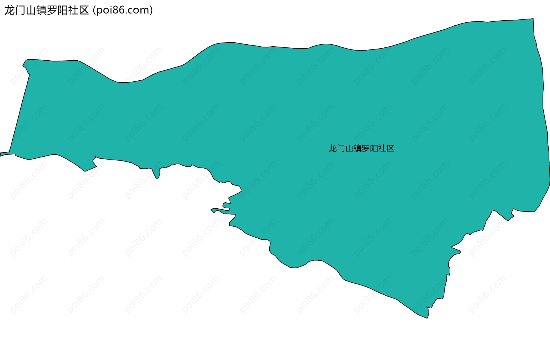 龙门山镇罗阳社区边界地图