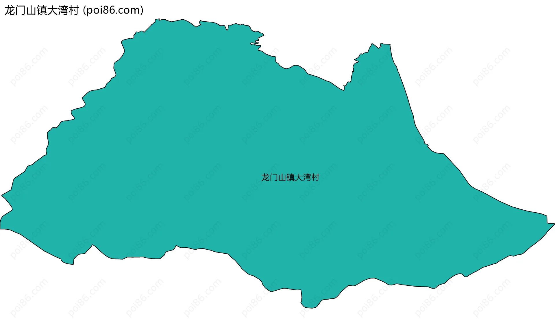 龙门山镇大湾村边界地图