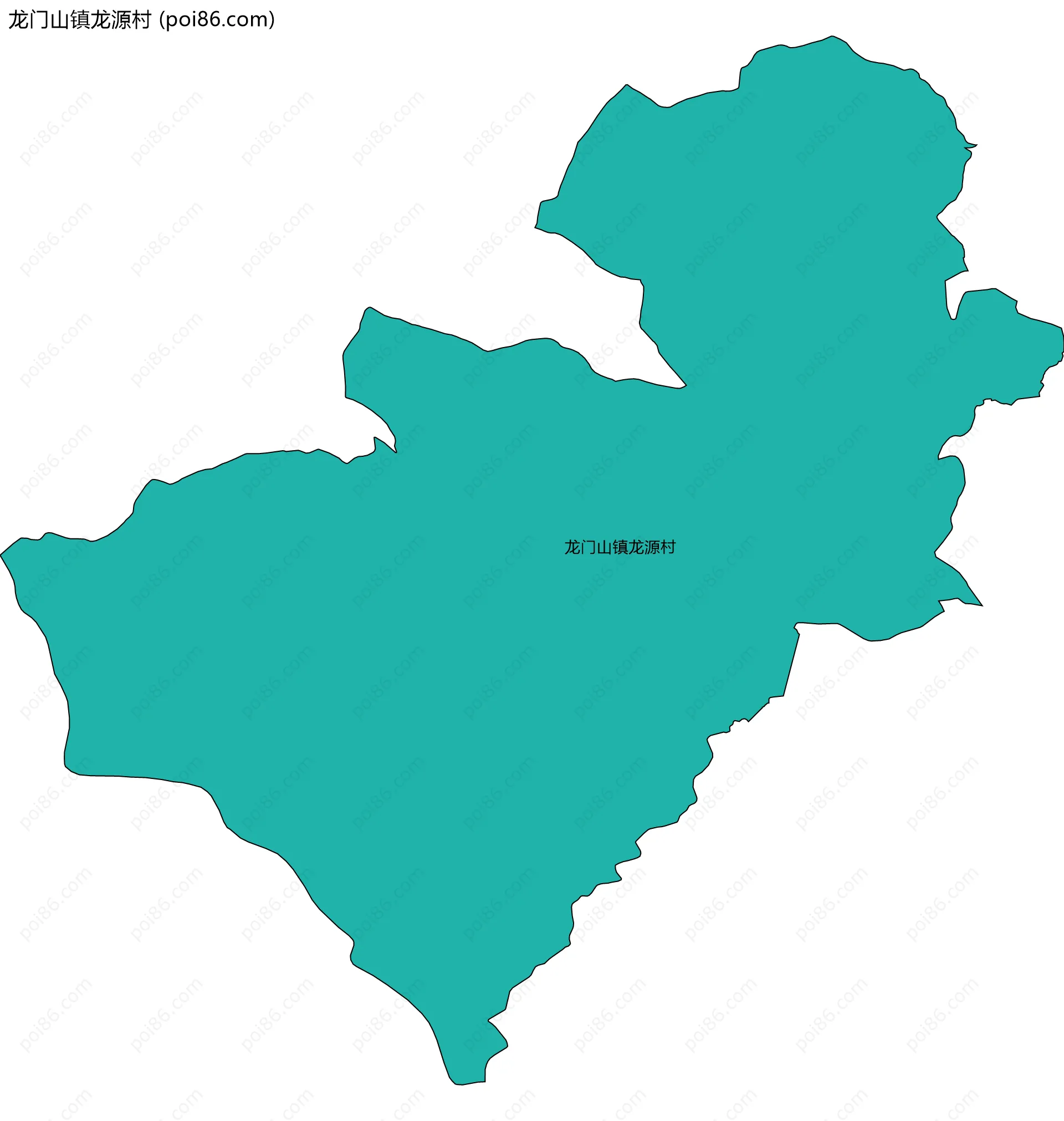 龙门山镇龙源村边界地图